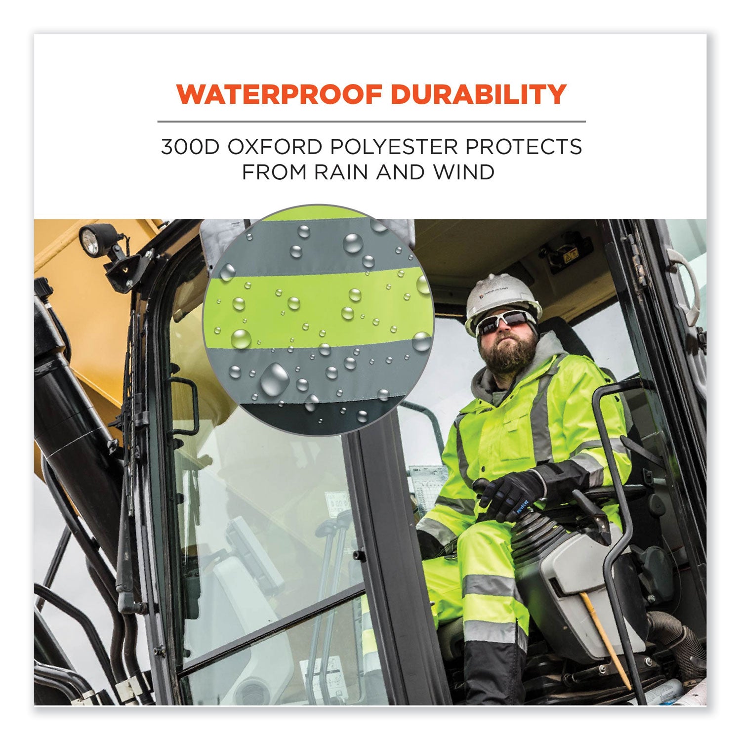 ergodyne® GloWear 8915BK Class E Hi-Vis Rain Pants Black Bottom, X-Large, Lime