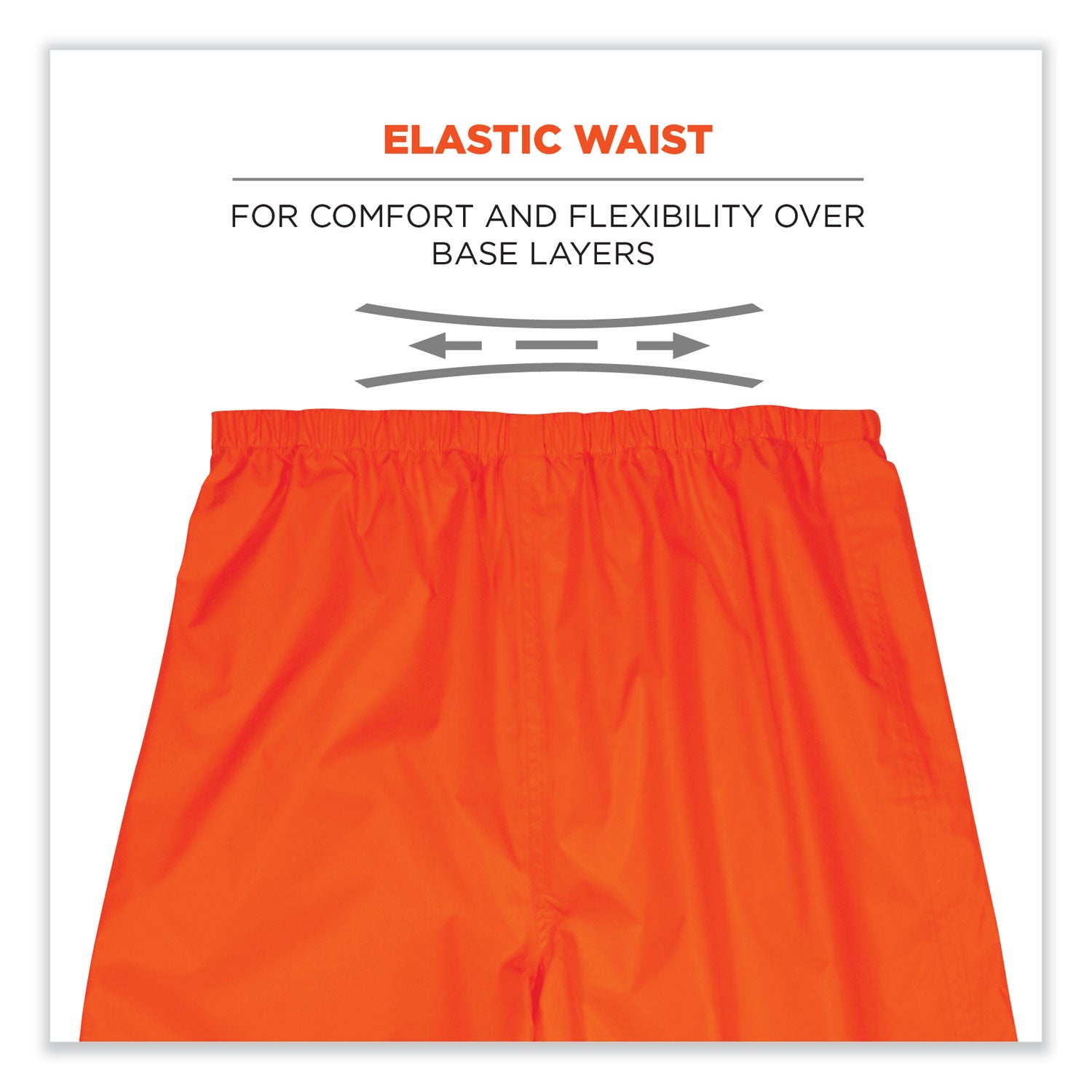ergodyne® GloWear 8916 Class E Lightweight Hi-Vis Rain Pants, 3X-Large, Orange