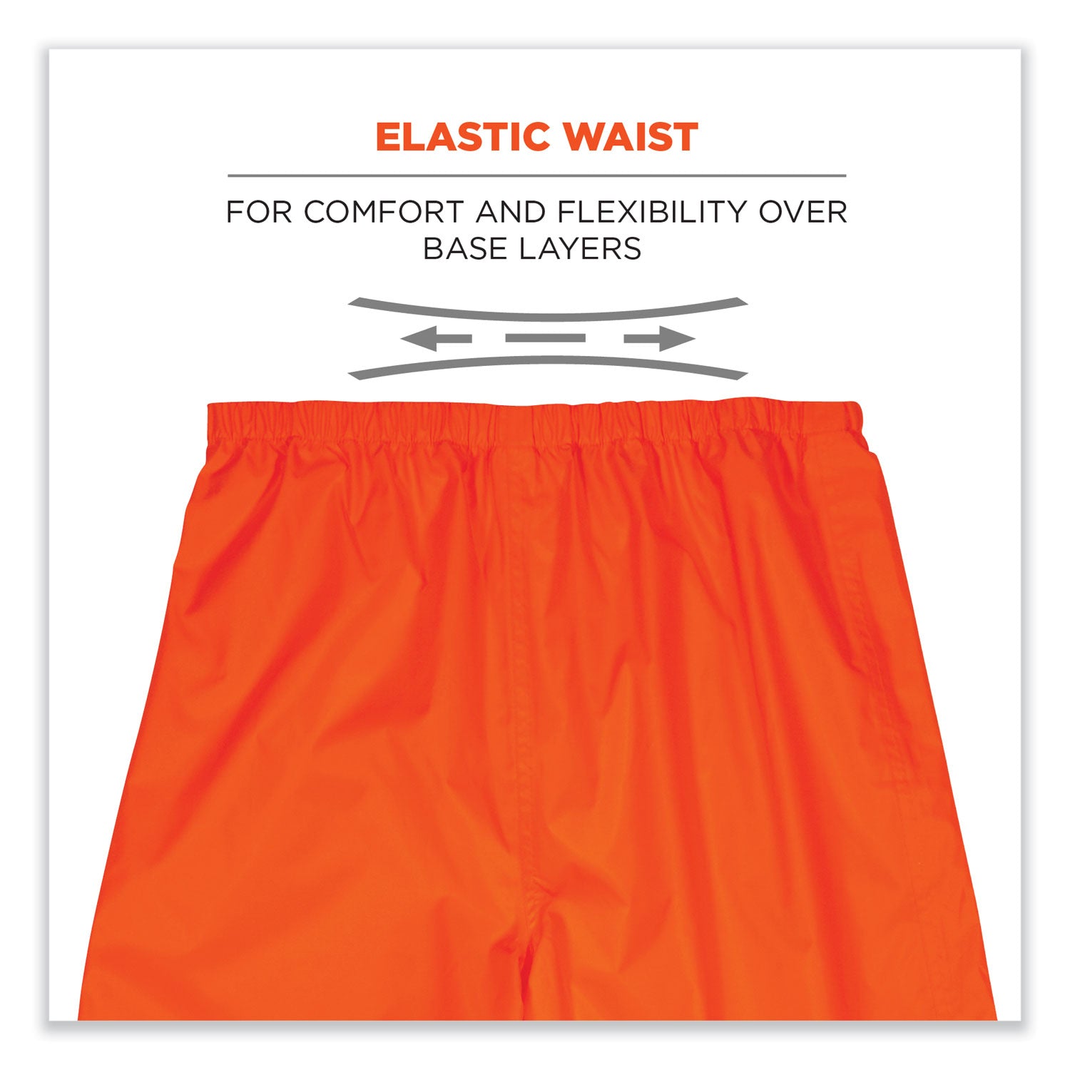 ergodyne® GloWear 8916 Class E Lightweight Hi-Vis Rain Pants, 5X-Large, Orange