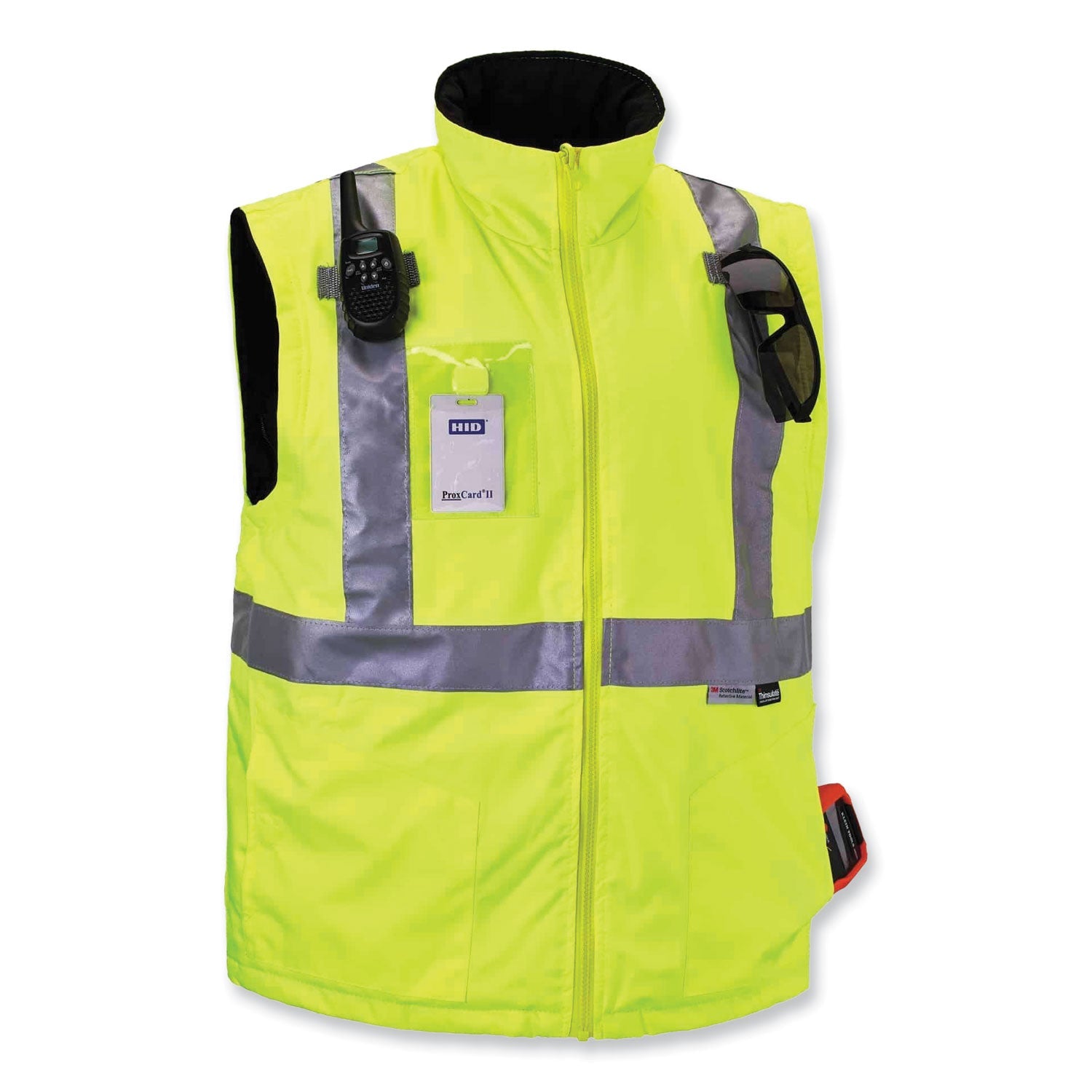 ergodyne® GloWear 8287 Class 2 Hi-Vis Jacket with Removable Sleeves, Small, Lime