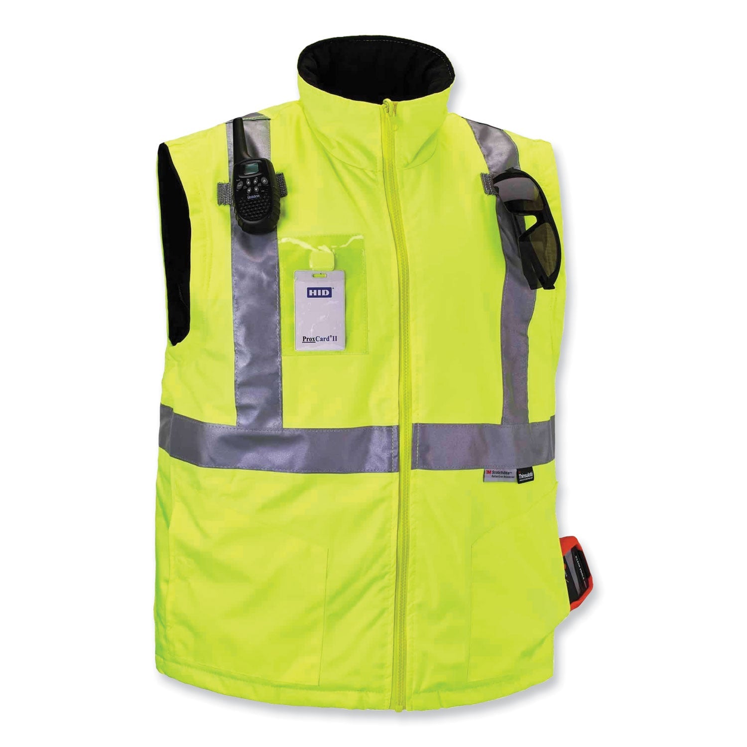 ergodyne® GloWear 8287 Class 2 Hi-Vis Jacket with Removable Sleeves, X-Large, Lime