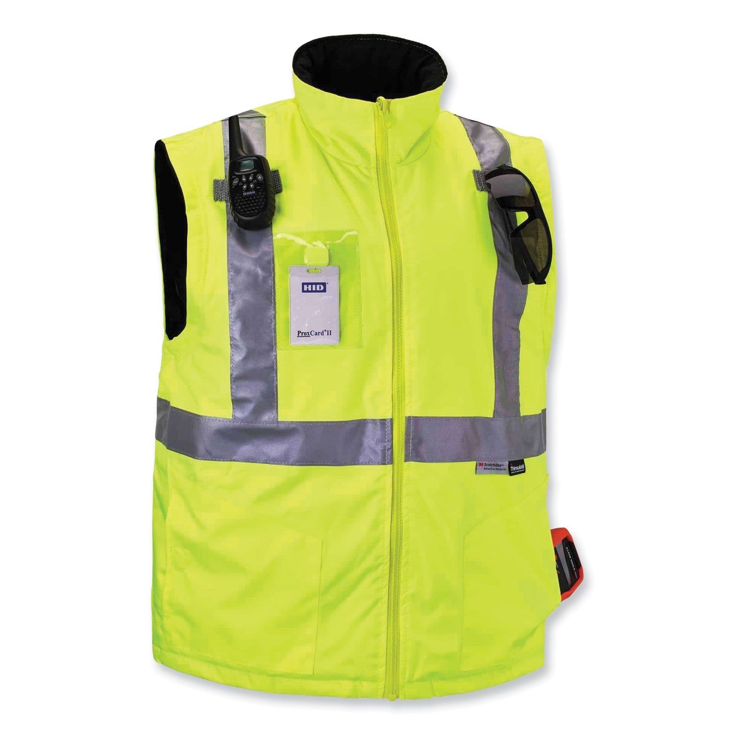 ergodyne® GloWear 8287 Class 2 Hi-Vis Jacket with Removable Sleeves, 5X-Large, Lime