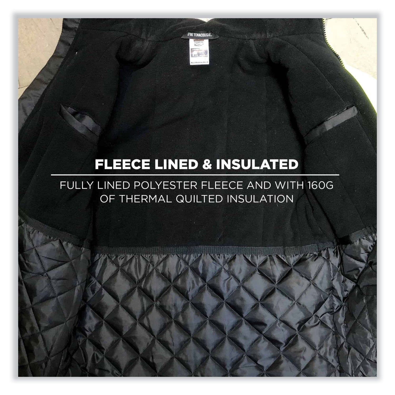 ergodyne® GloWear 8384 Class 3 Hi-Vis Quilted Thermal Parka, 3X-Large, Lime