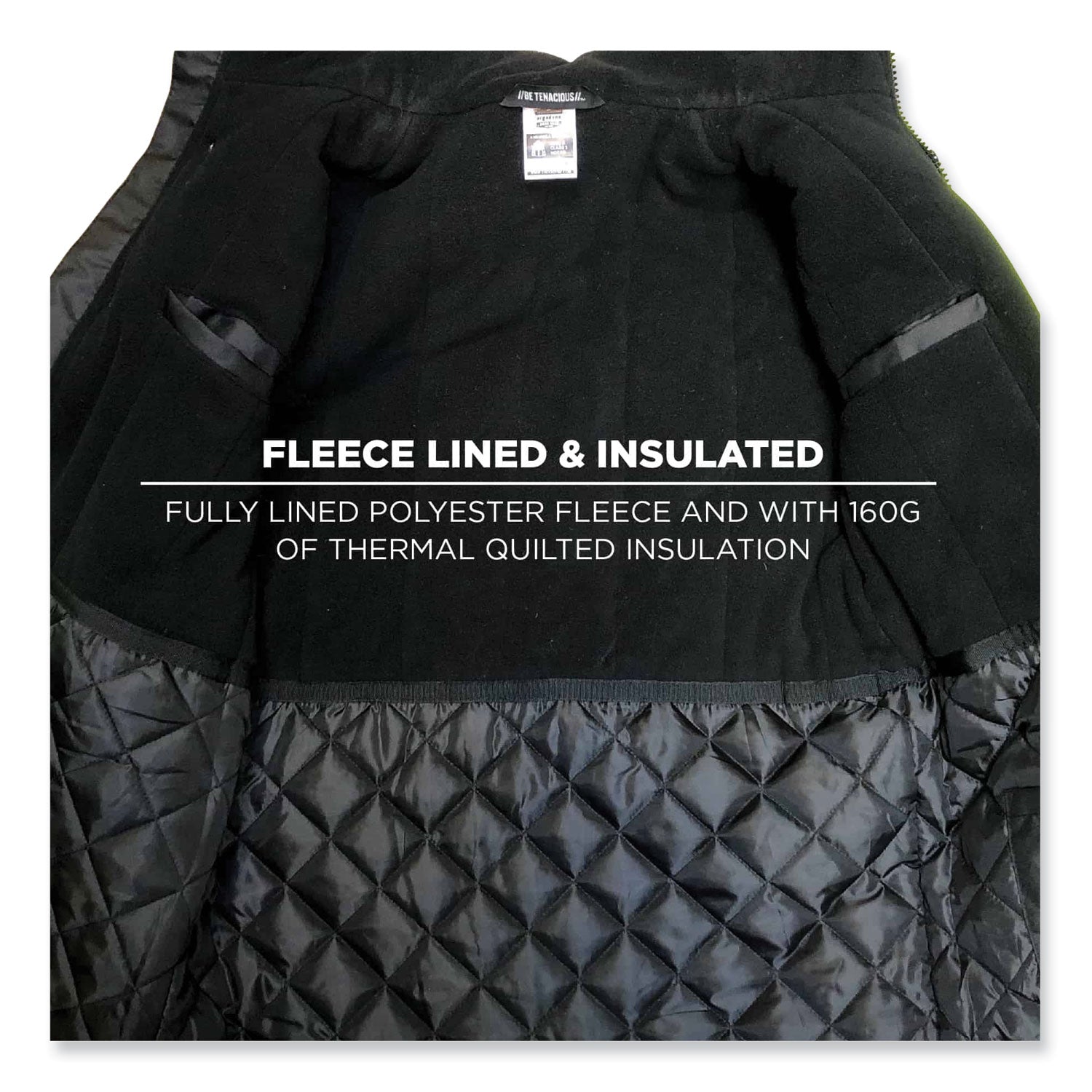 ergodyne® GloWear 8384 Class 3 Hi-Vis Quilted Thermal Parka, 4X-Large, Lime