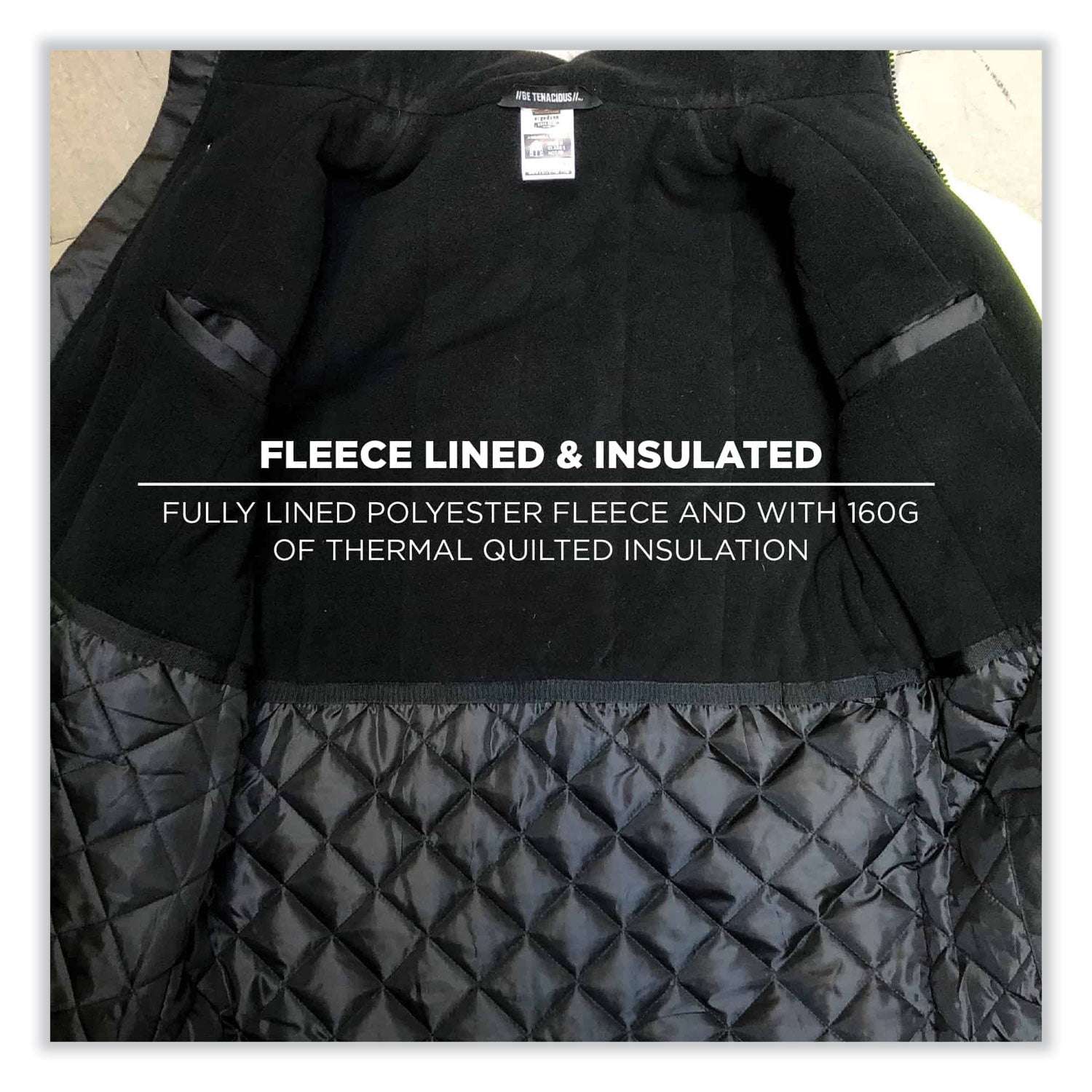 ergodyne® GloWear 8384 Class 3 Hi-Vis Quilted Thermal Parka, Medium, Orange