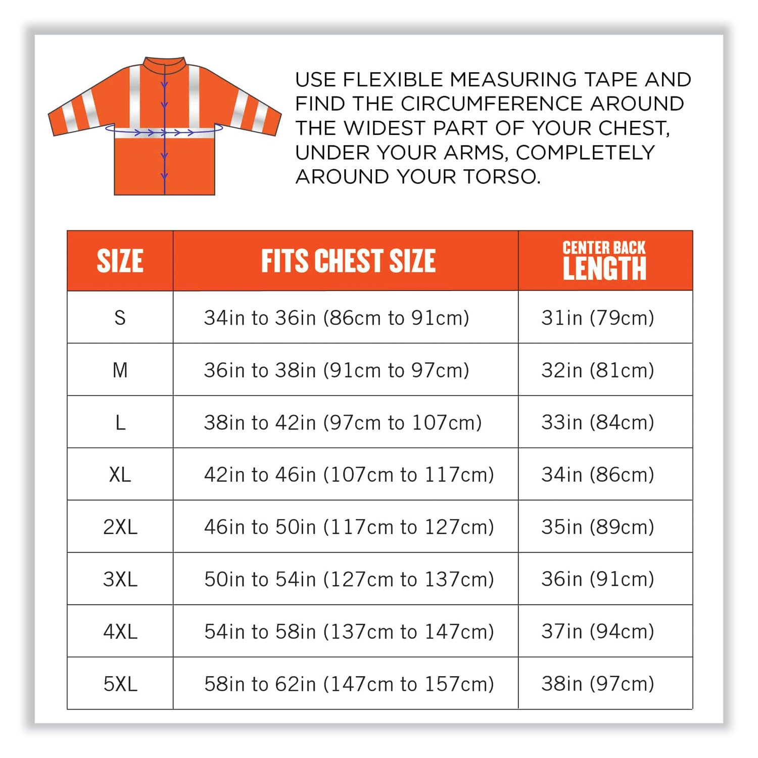 ergodyne® GloWear 8384 Class 3 Hi-Vis Quilted Thermal Parka, 4X-Large, Orange