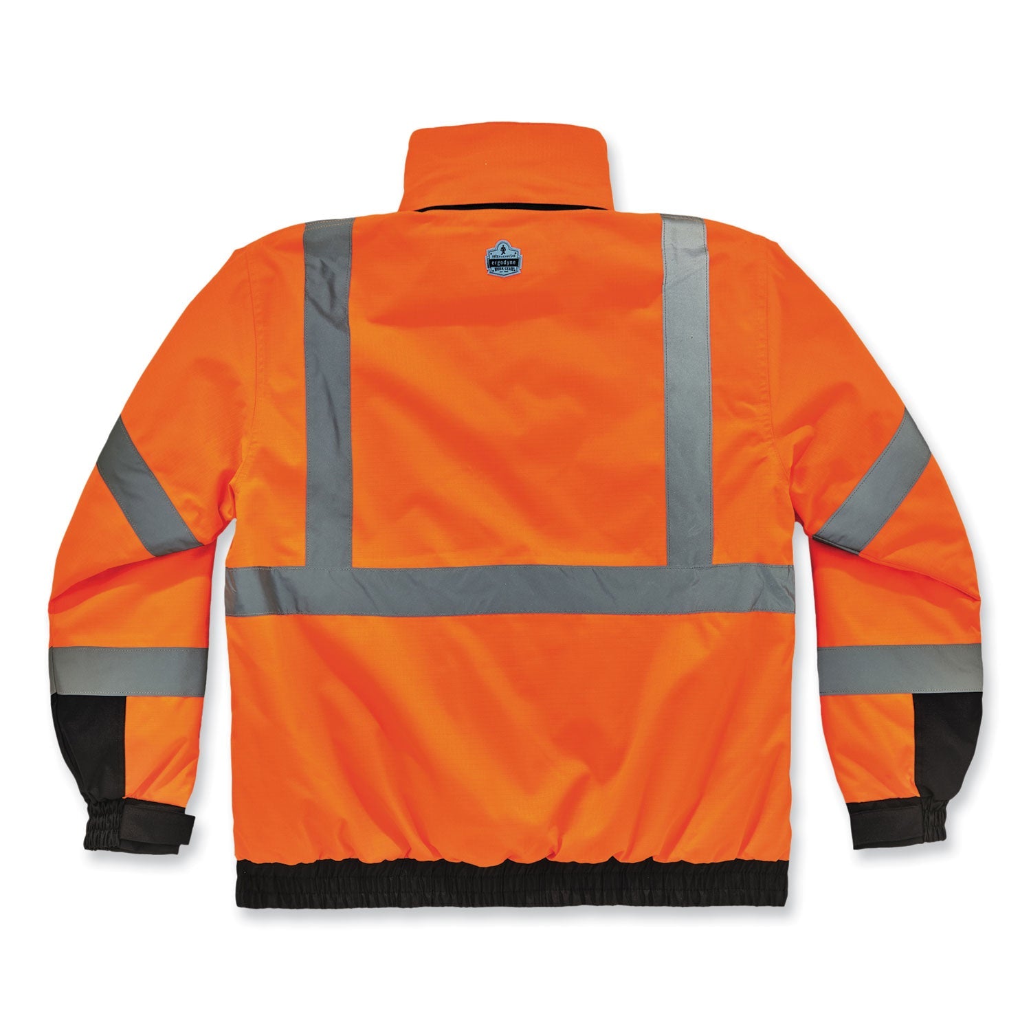 ergodyne® GloWear 8381 Class 3 Hi-Vis 4-in-1 Quilted Bomber Jacket, Orange, 2X-Large