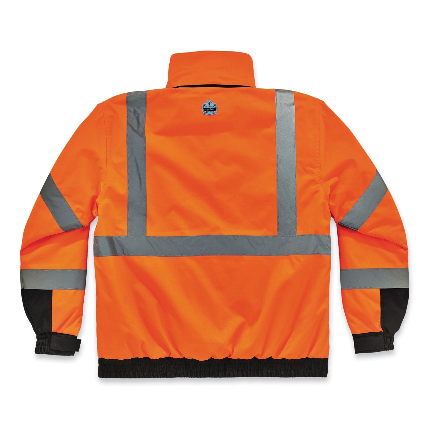 ergodyne® GloWear 8381 Class 3 Hi-Vis 4-in-1 Quilted Bomber Jacket, Orange, 5X-Large