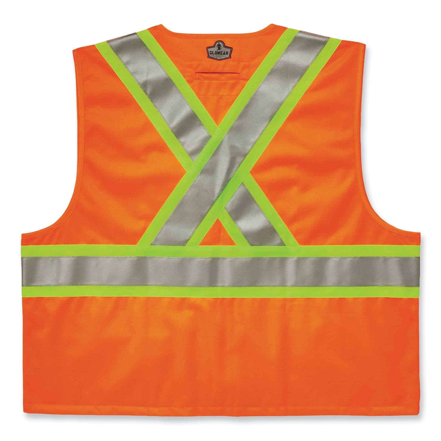 ergodyne® GloWear 8235ZX Class 2 Two-Tone X-Back Vest, Polyester, Large/X-Large, Orange