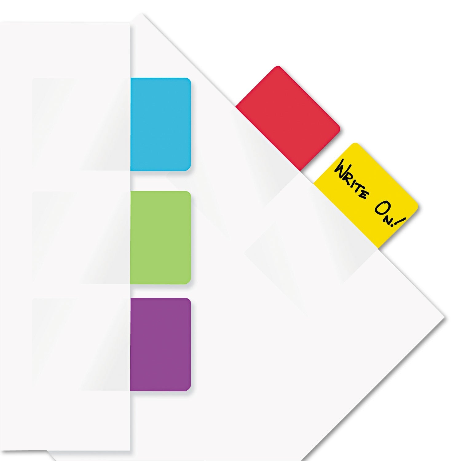 Redi-Tag® Removable Page Flags, Red/blue/green/yellow/purple, 10/color, 50/pack