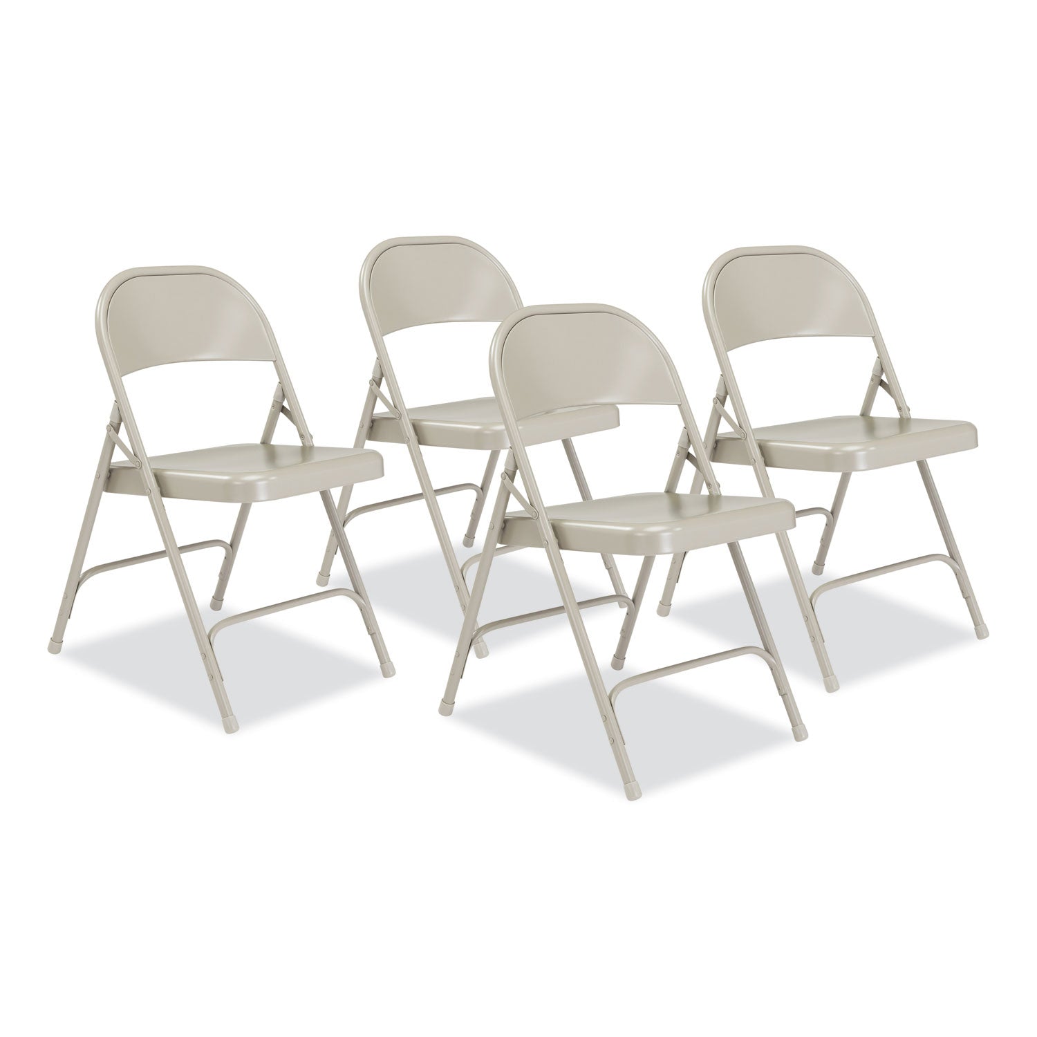 50 Series All-Steel Folding Chair | Gray, 4/Carton