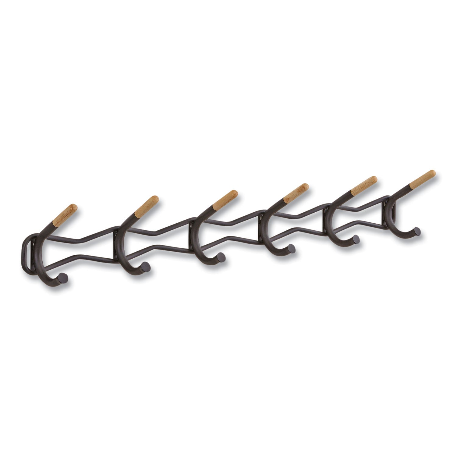Safco Family Coat Wall Rack | 6-Hook | Black