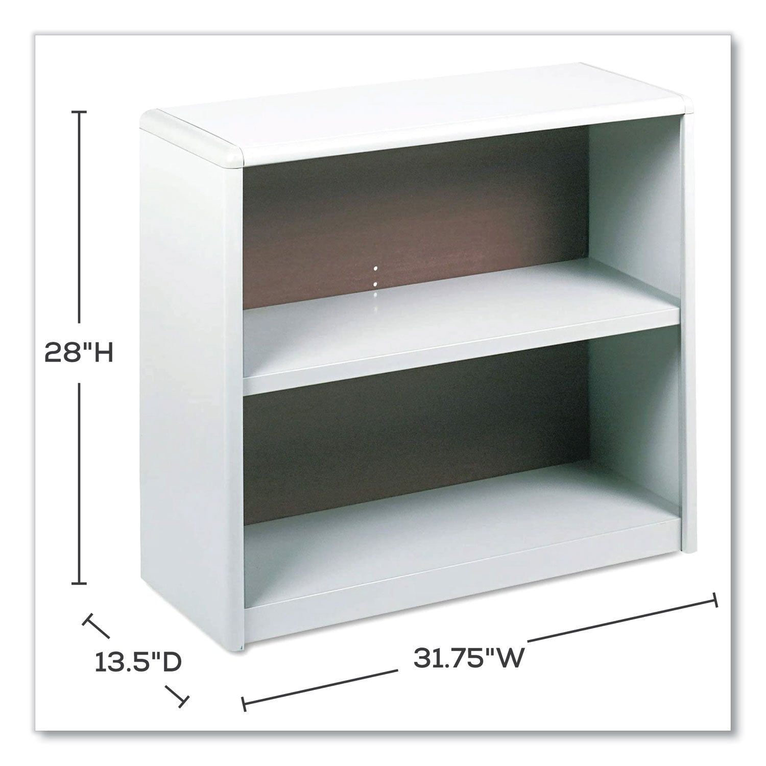ValueMate Economy Bookcase | 2-Shelf Gray