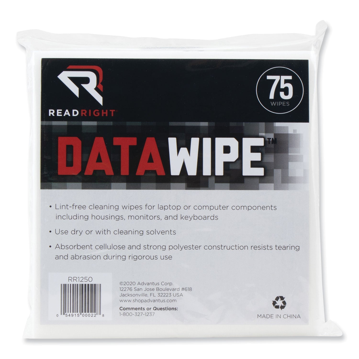 Office Equipment Cleaner Wipes | 75 Count