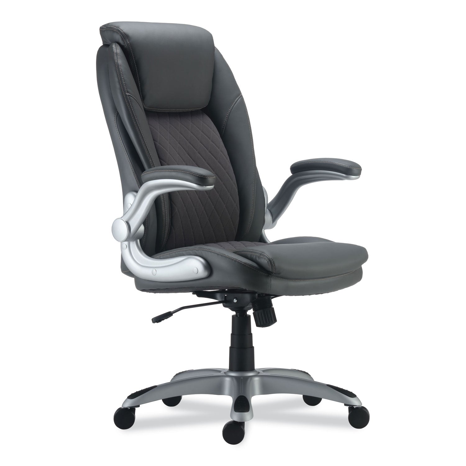 Leithen Bonded Leather Midback Chair | Gray