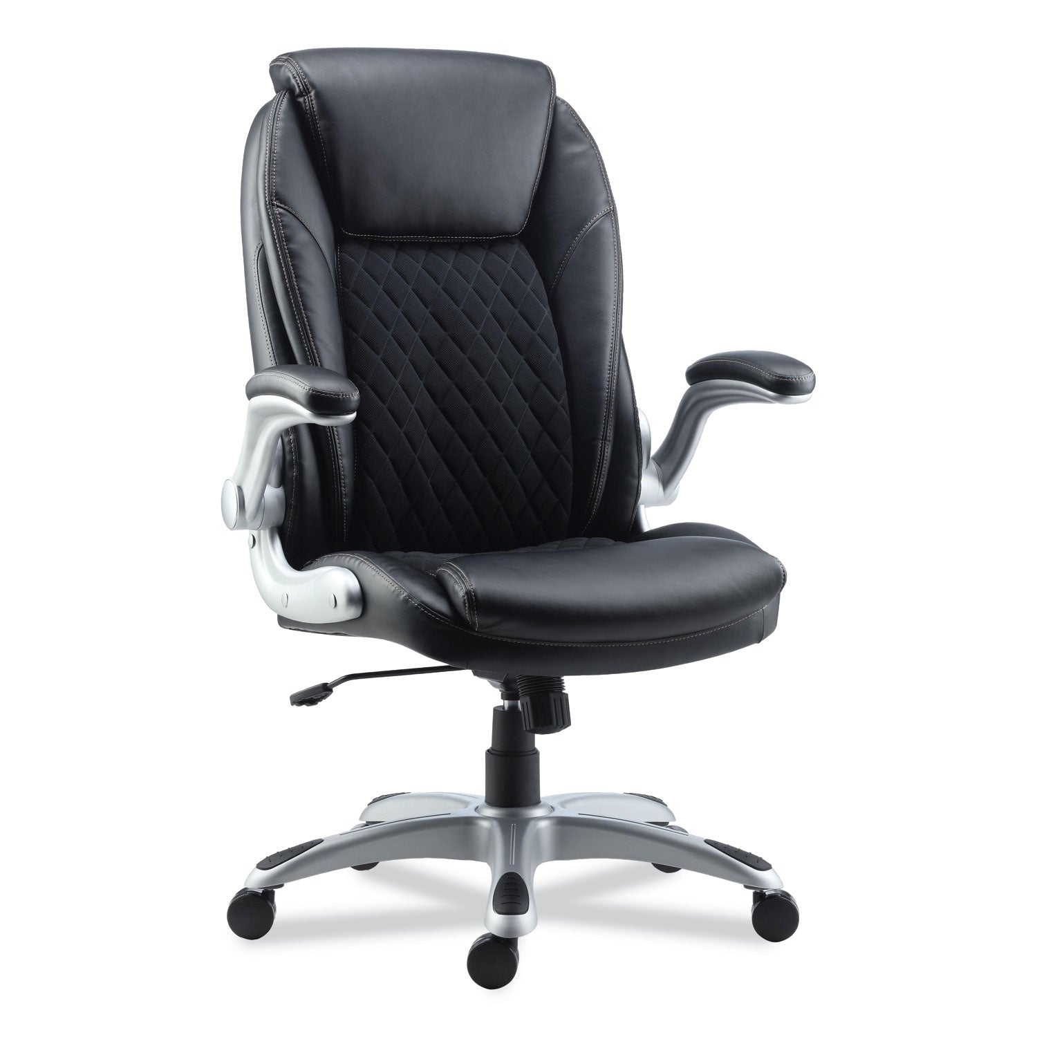 Leithen Bonded Leather Midback Chair | Black