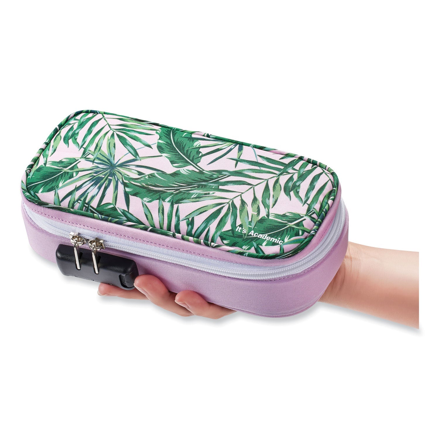 Bostitch® It's Academic Locking Pencil Case, 2 Compartments, 4.75" x 2.5" x 2.5", Assorted Colors, 2/Pack