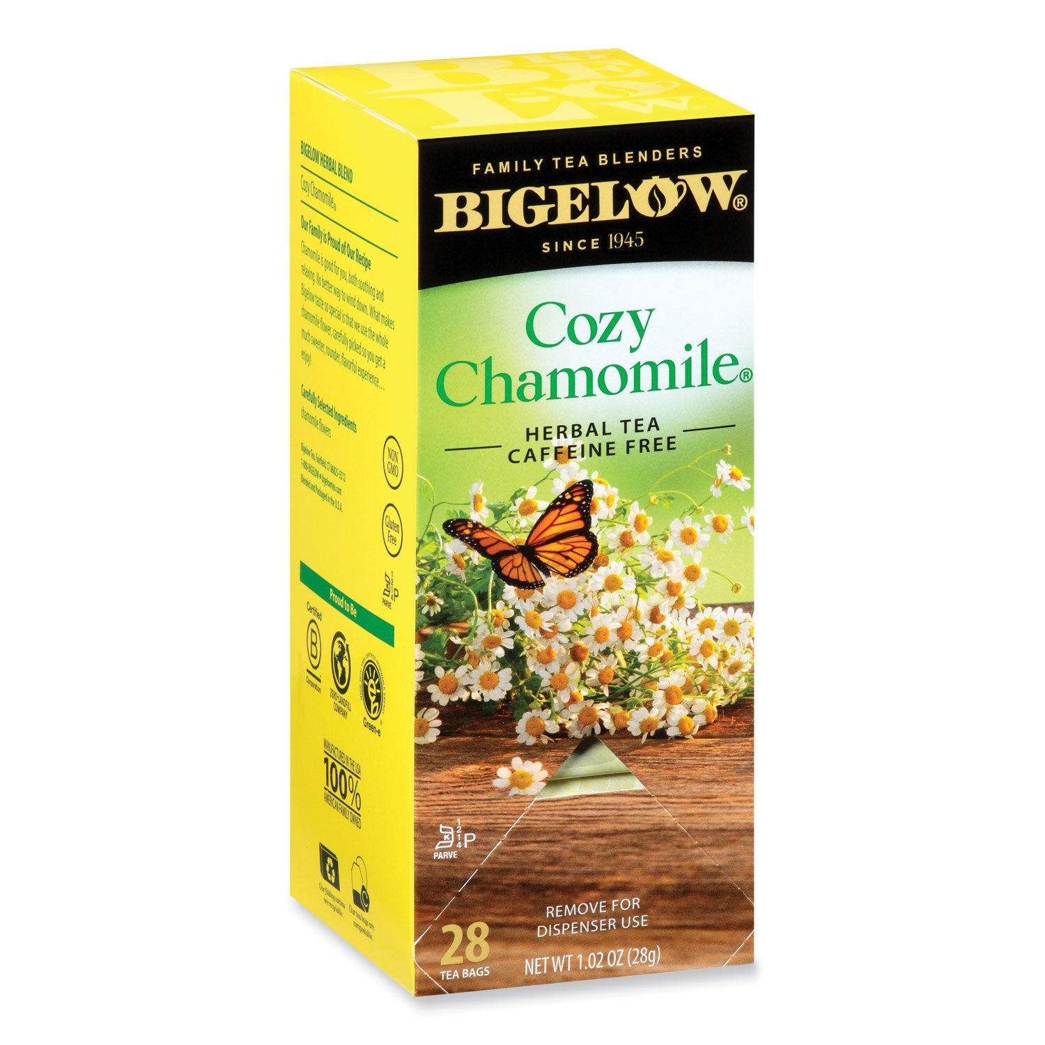 Bigelow® Single Flavor Tea, Cozy Chamomile, 28 Bags/box