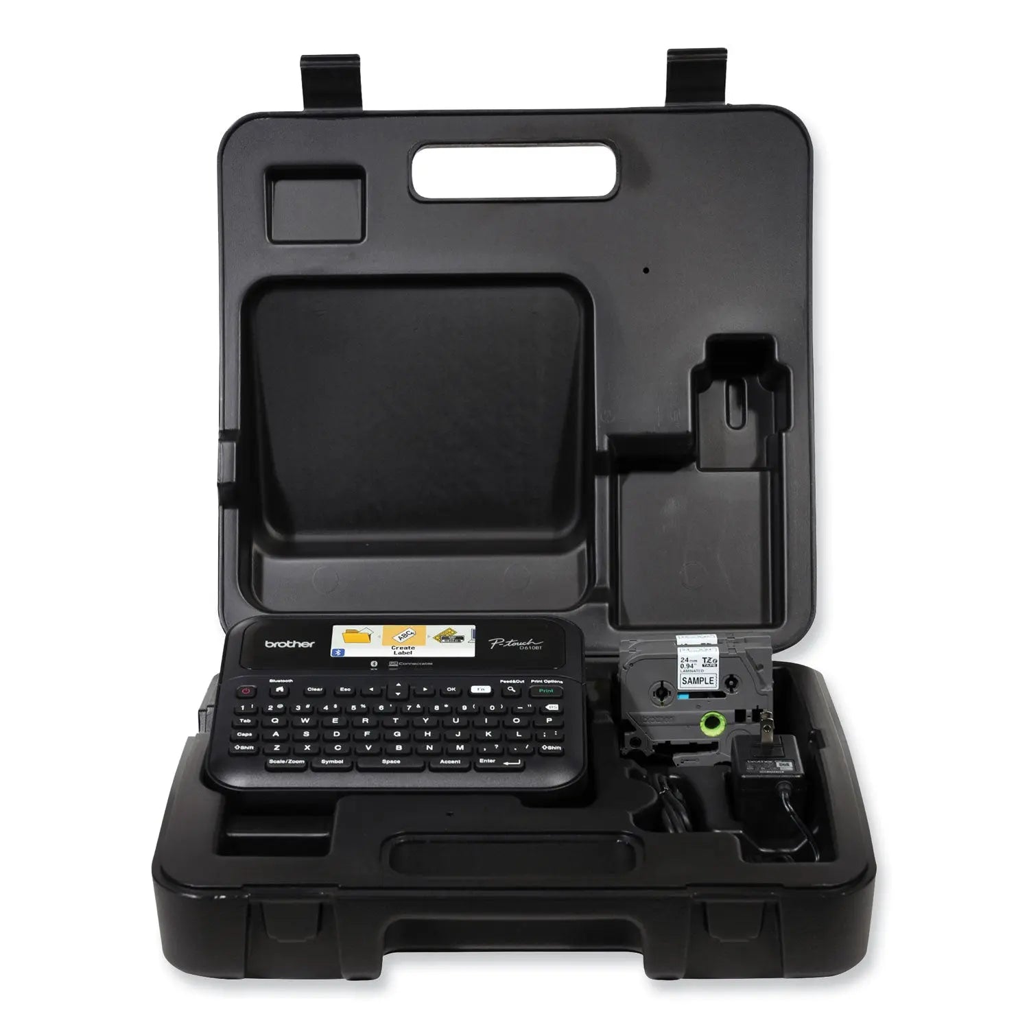 Brother P-Touch® D-610BTVP Connected Label Maker with Color Display, 30 mm/s Print Speed, 14.2 x 6 x 13.3