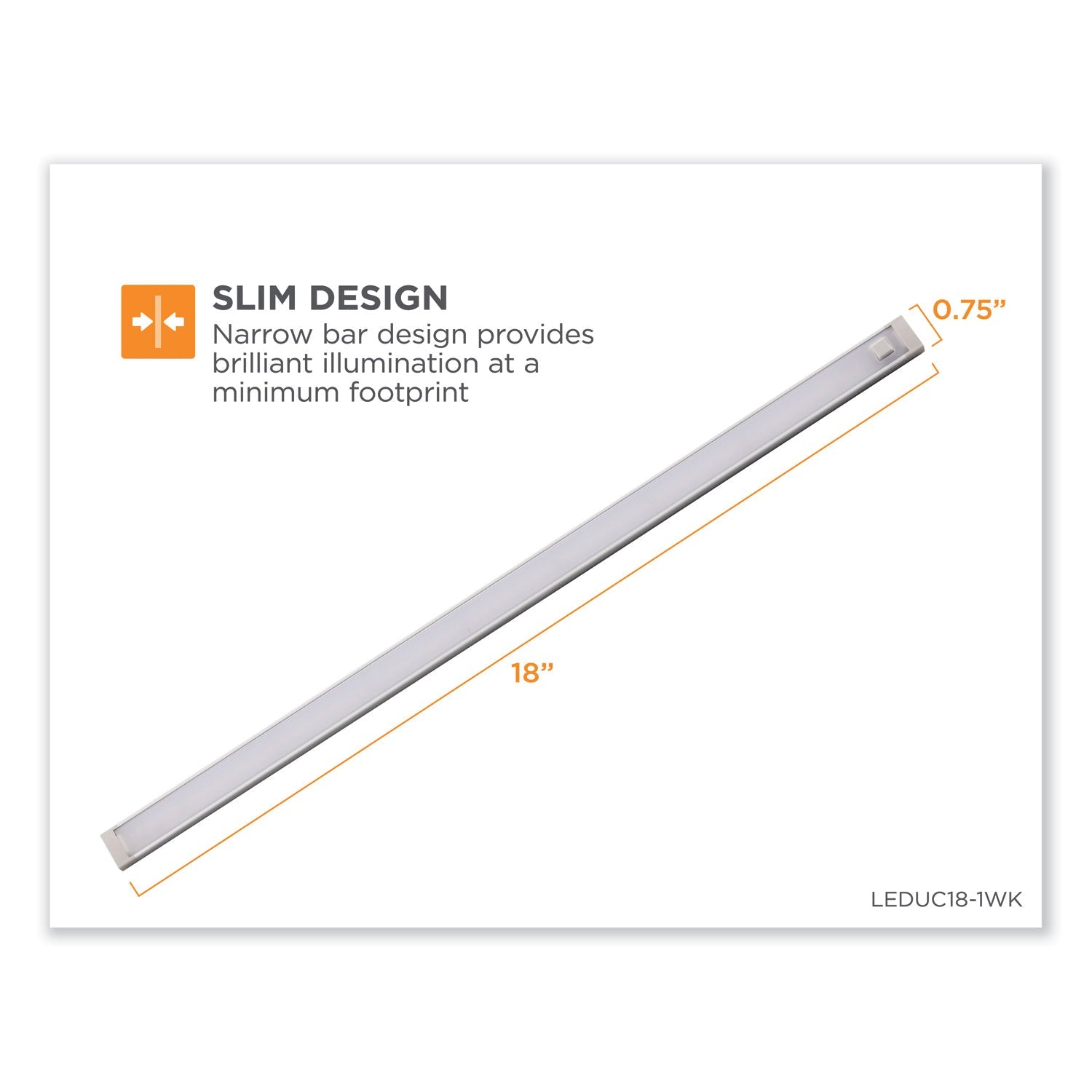 BLACK+DECKER LED Dimmable Under Counter Lighting with Motion Sensor and Magnetic Option One-Bar Kit, 0.78w x 0.39h, 18" Length