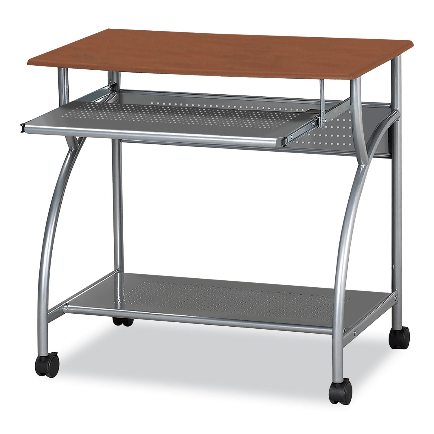 Argo PC Workstation | Mobile Desk Medium Cherry
