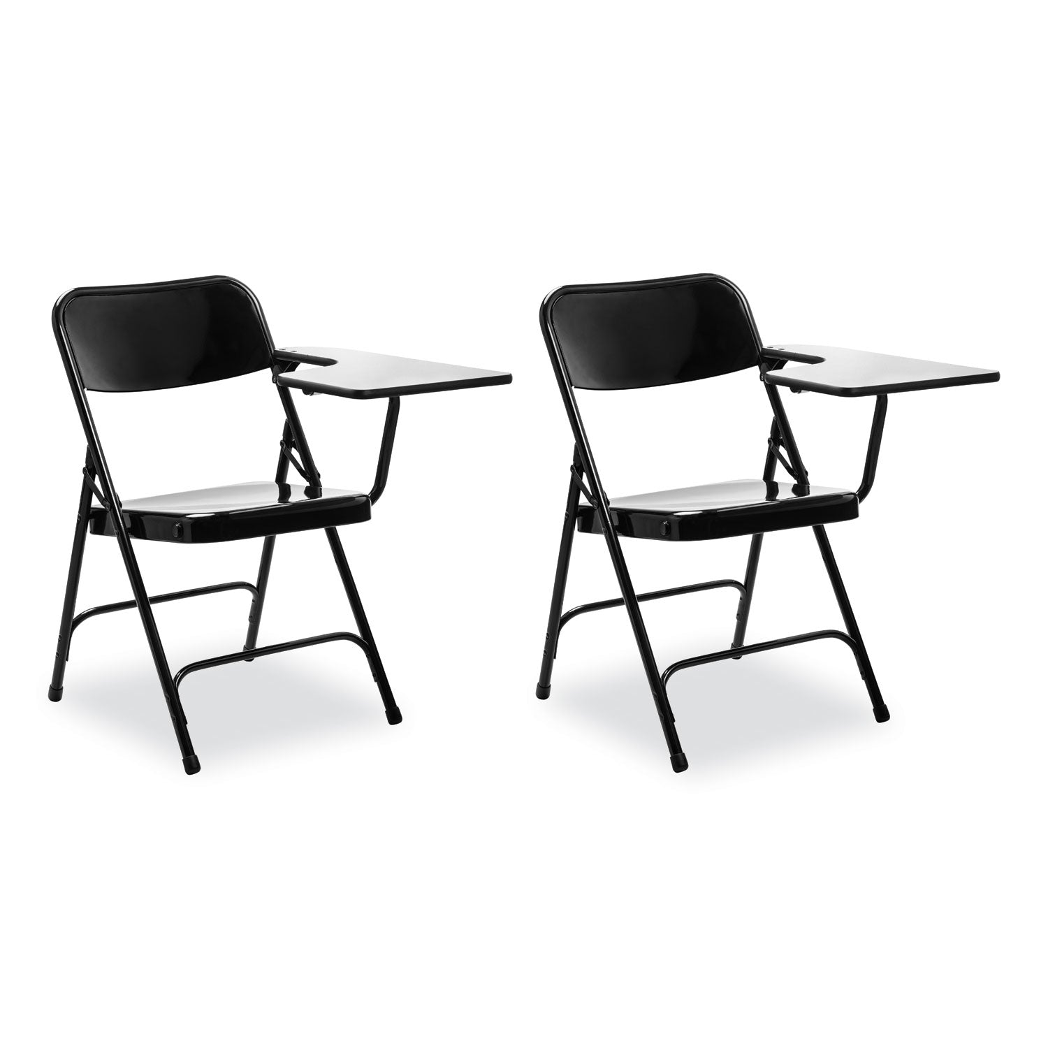 Left-Side Tablet-Arm Folding Chair | Black, 2/Ctn