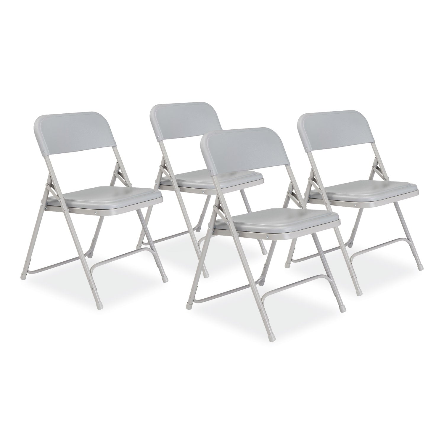 800 Series Plastic Folding Chair | Gray, 4/Carton