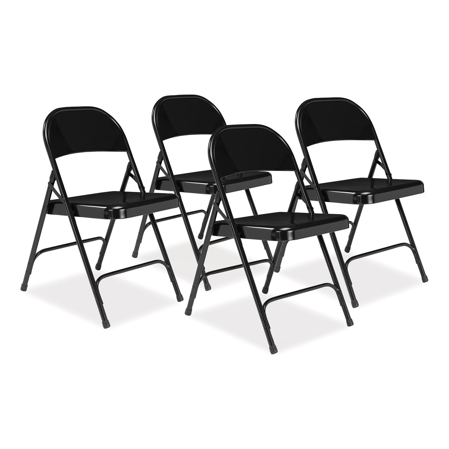 50 Series All-Steel Folding Chair | Black, 4/Carton