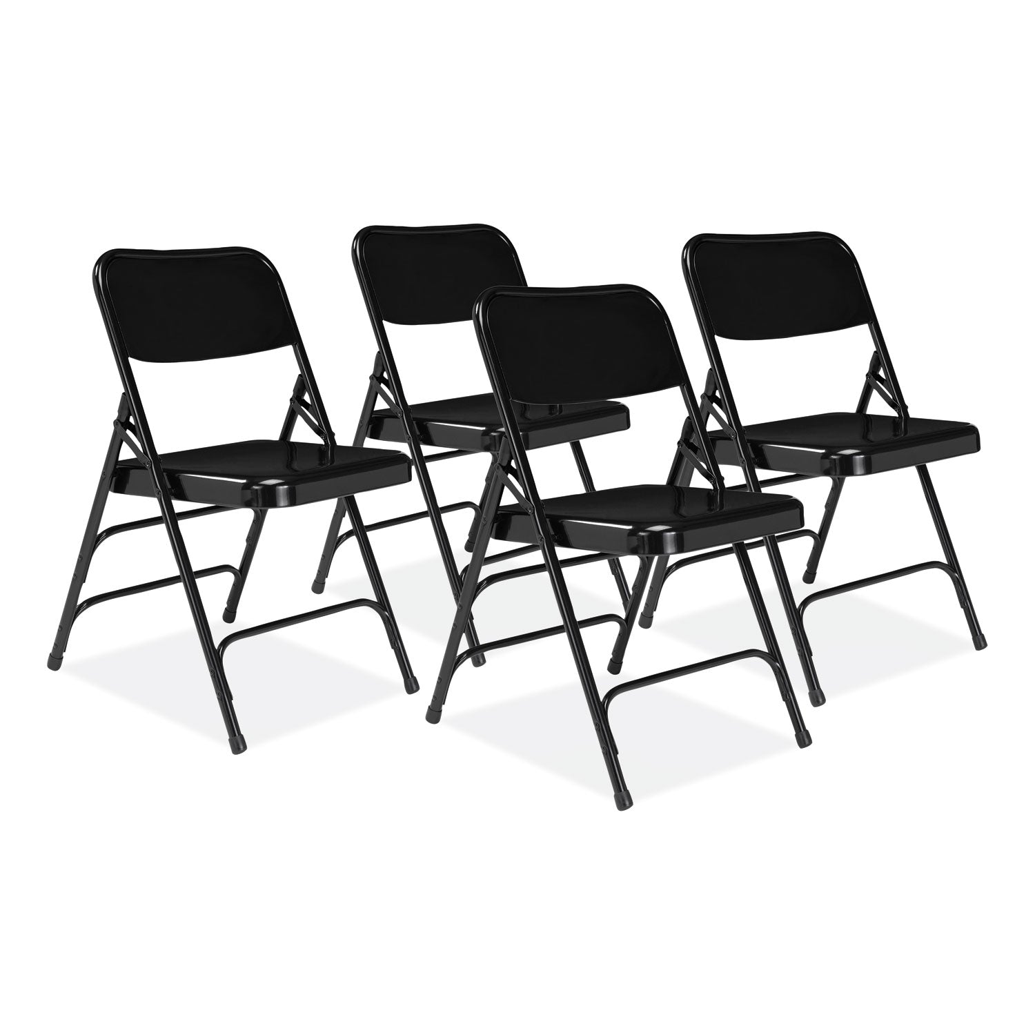 300 Series All-Steel Folding Chair | Black, 4/Carton