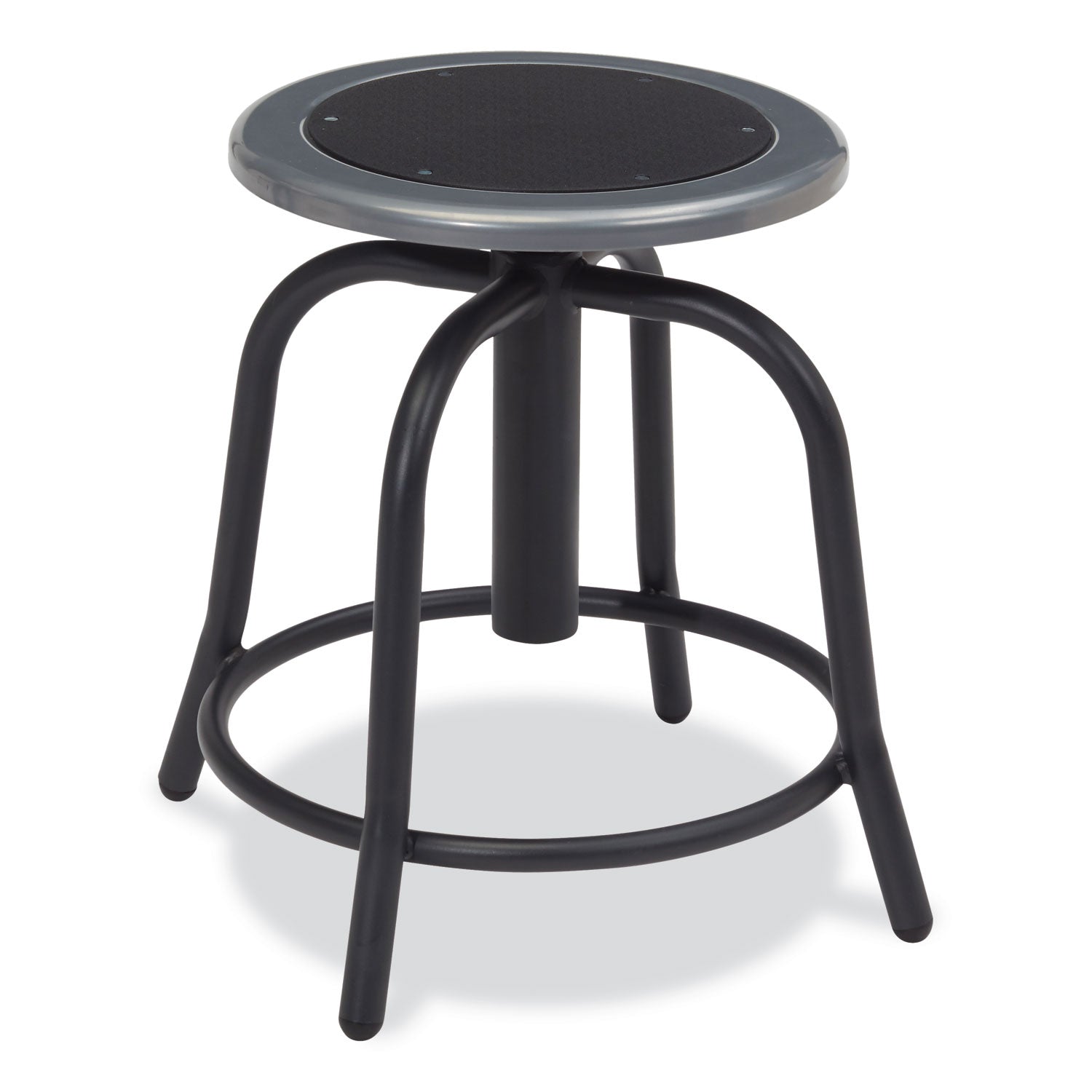 Adj Height Metal Seat Swivel Stool | 18"-24", Black