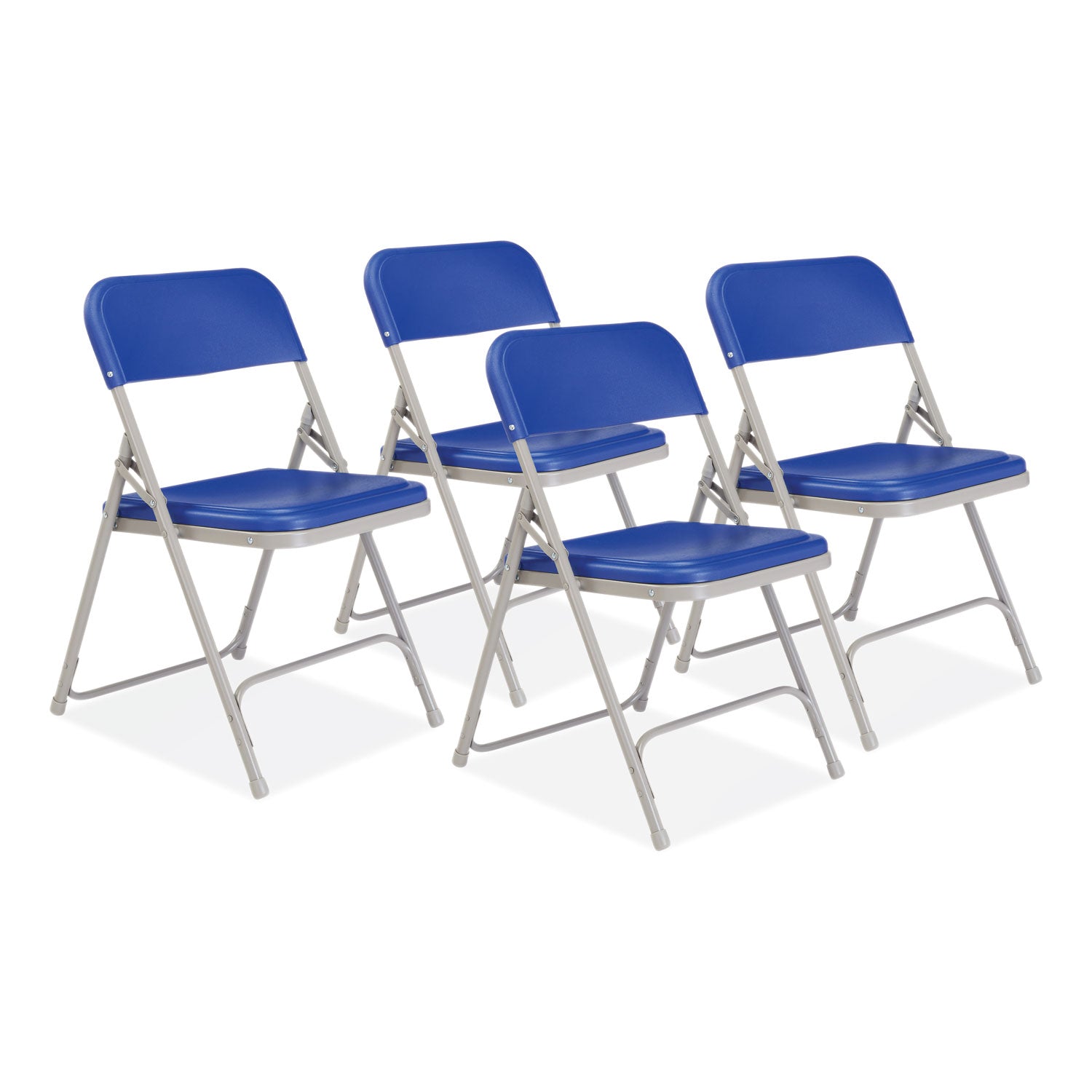 800 Series Plastic Folding Chair | Blue/Gray, 4/Ctn