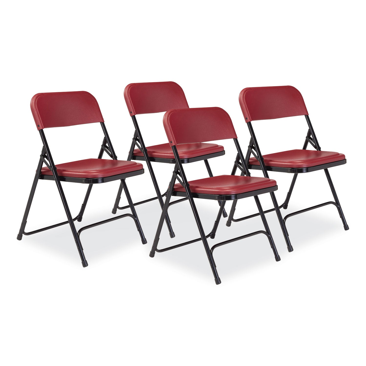 800 Series Plastic Folding Chair | Burgundy, 4/Ctn