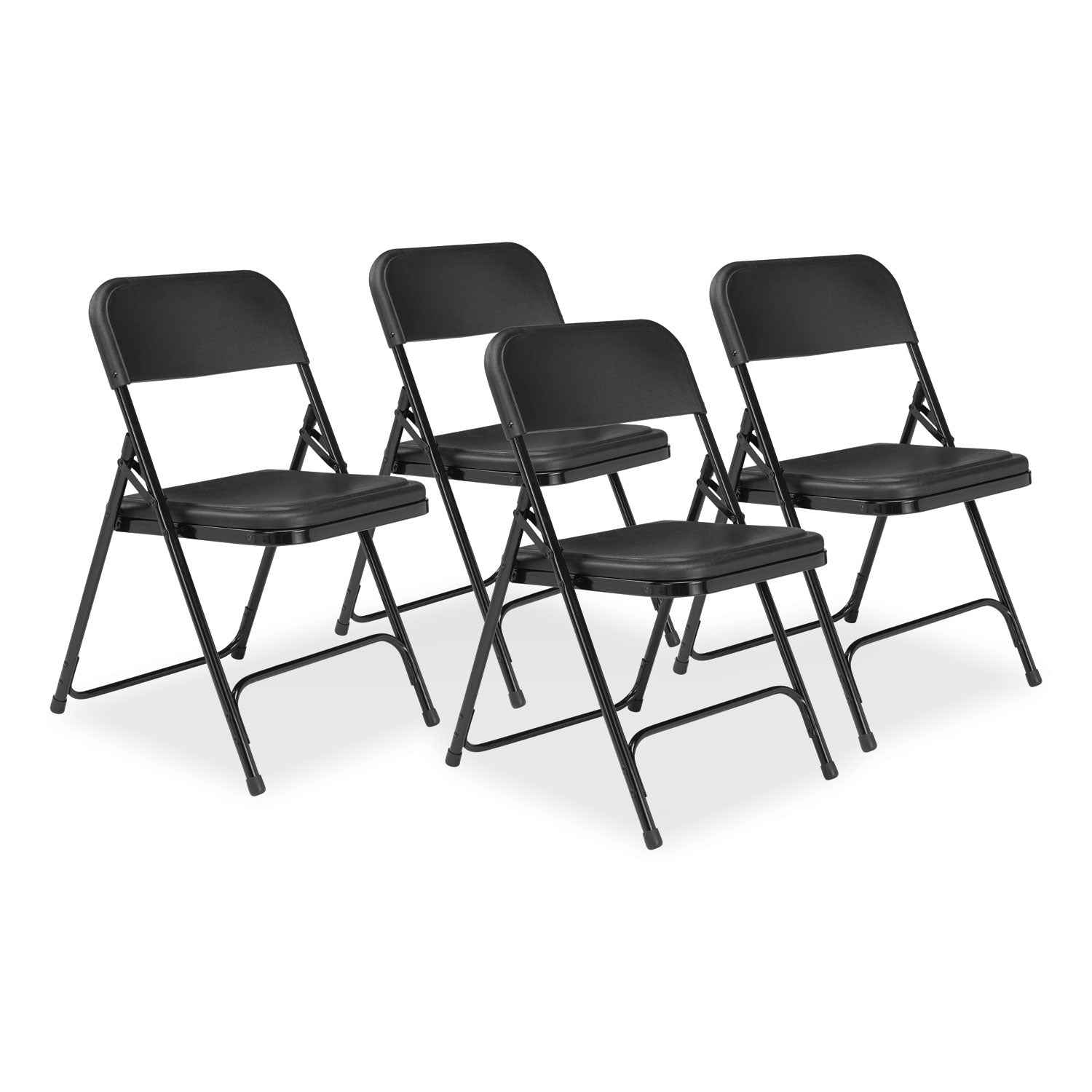 800 Series Plastic Folding Chair | Black, 4/Carton