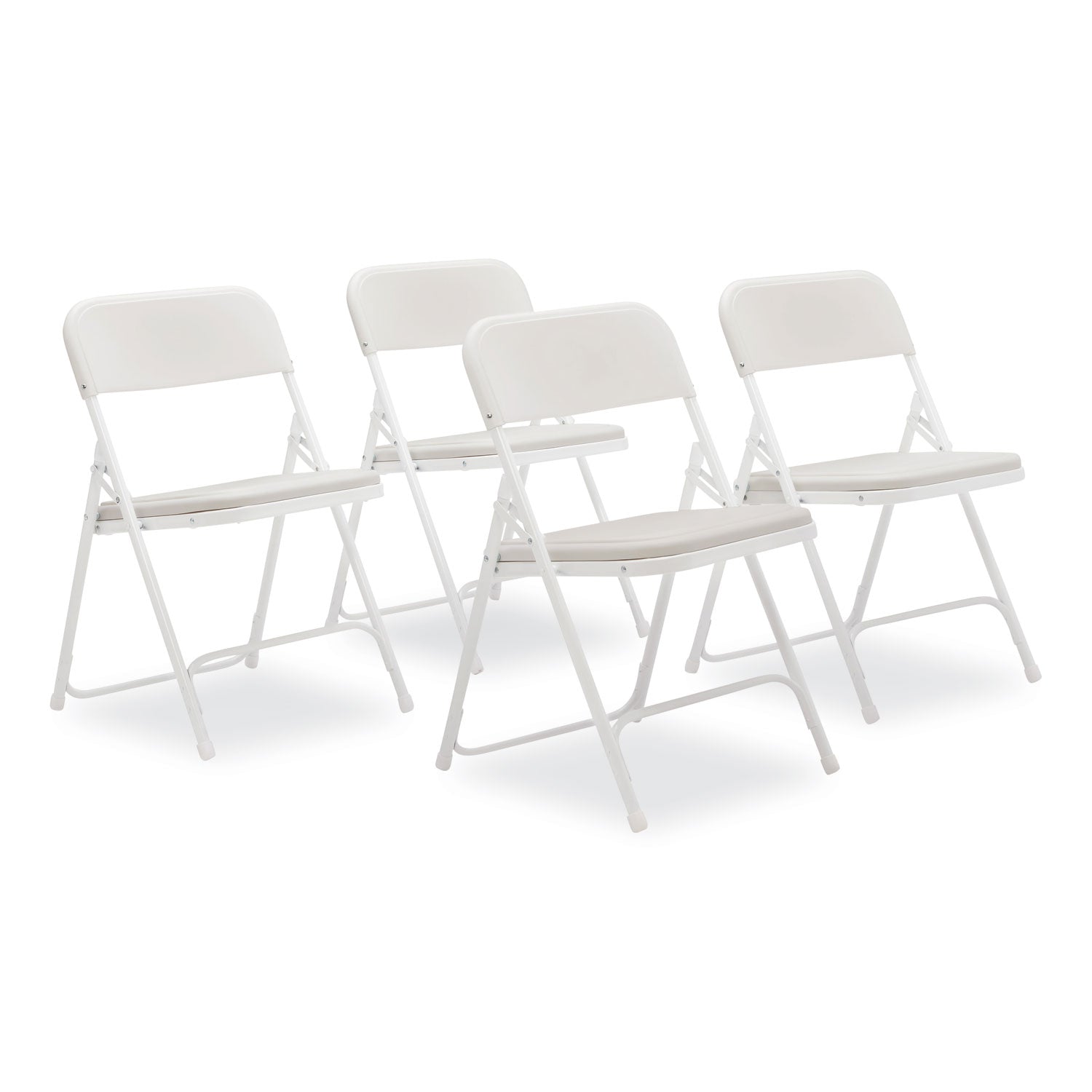 800 Series Plastic Folding Chair | White, 4/Carton