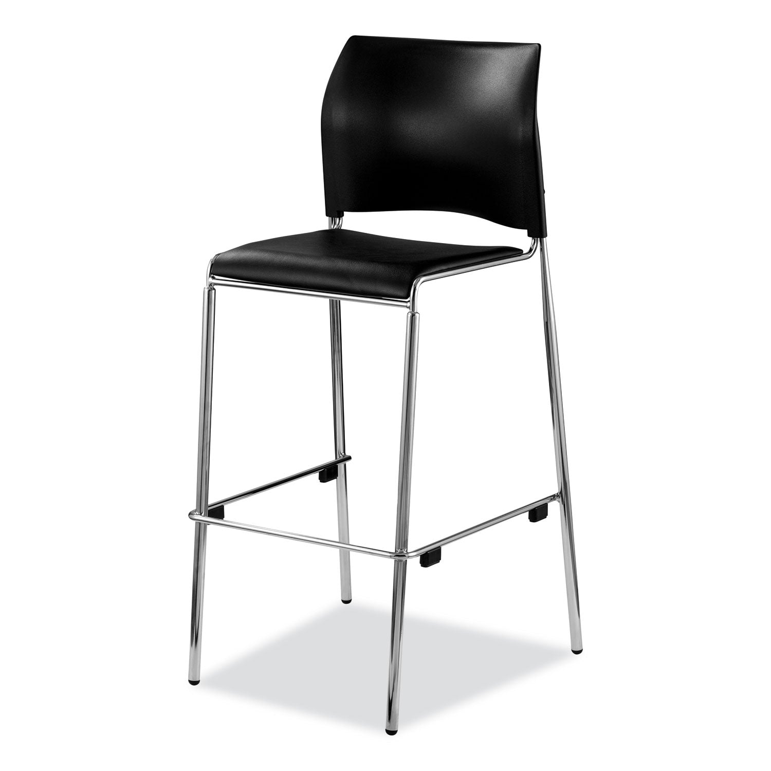Cafetorium Bar Height Stool | Padded, Black