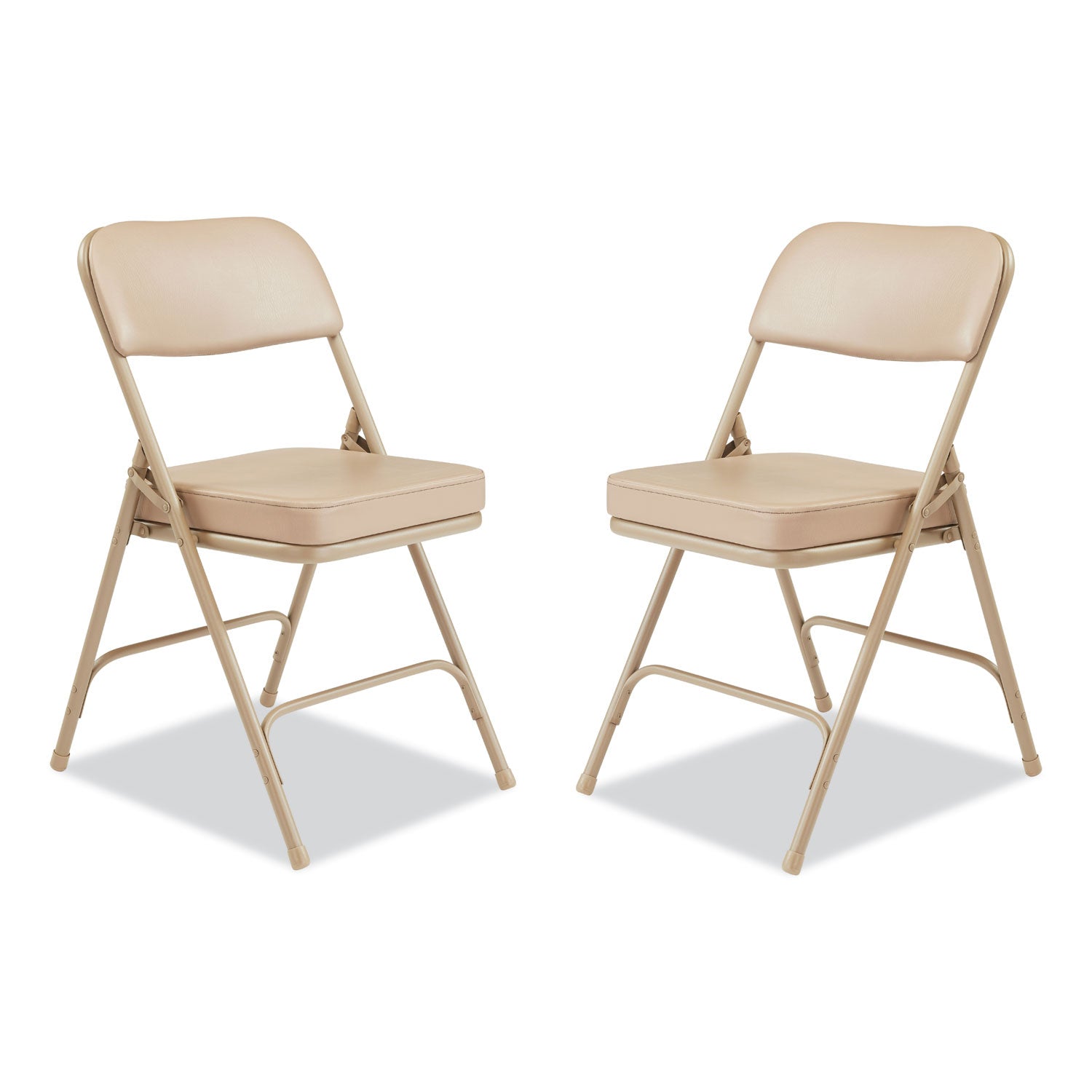 3200 Series Vinyl Folding Chair | Beige, 2/Carton