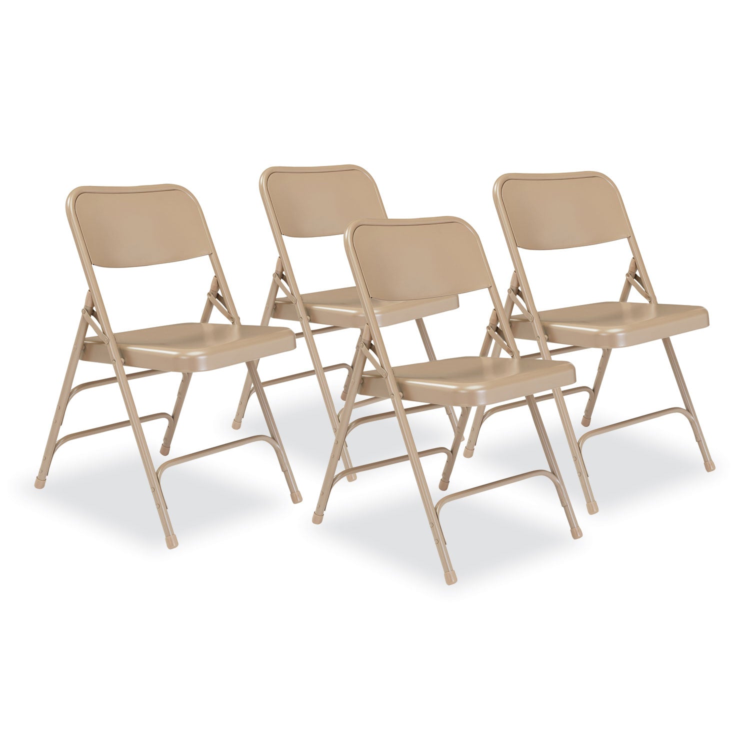 300 Series All-Steel Folding Chair | Beige, 4/Carton