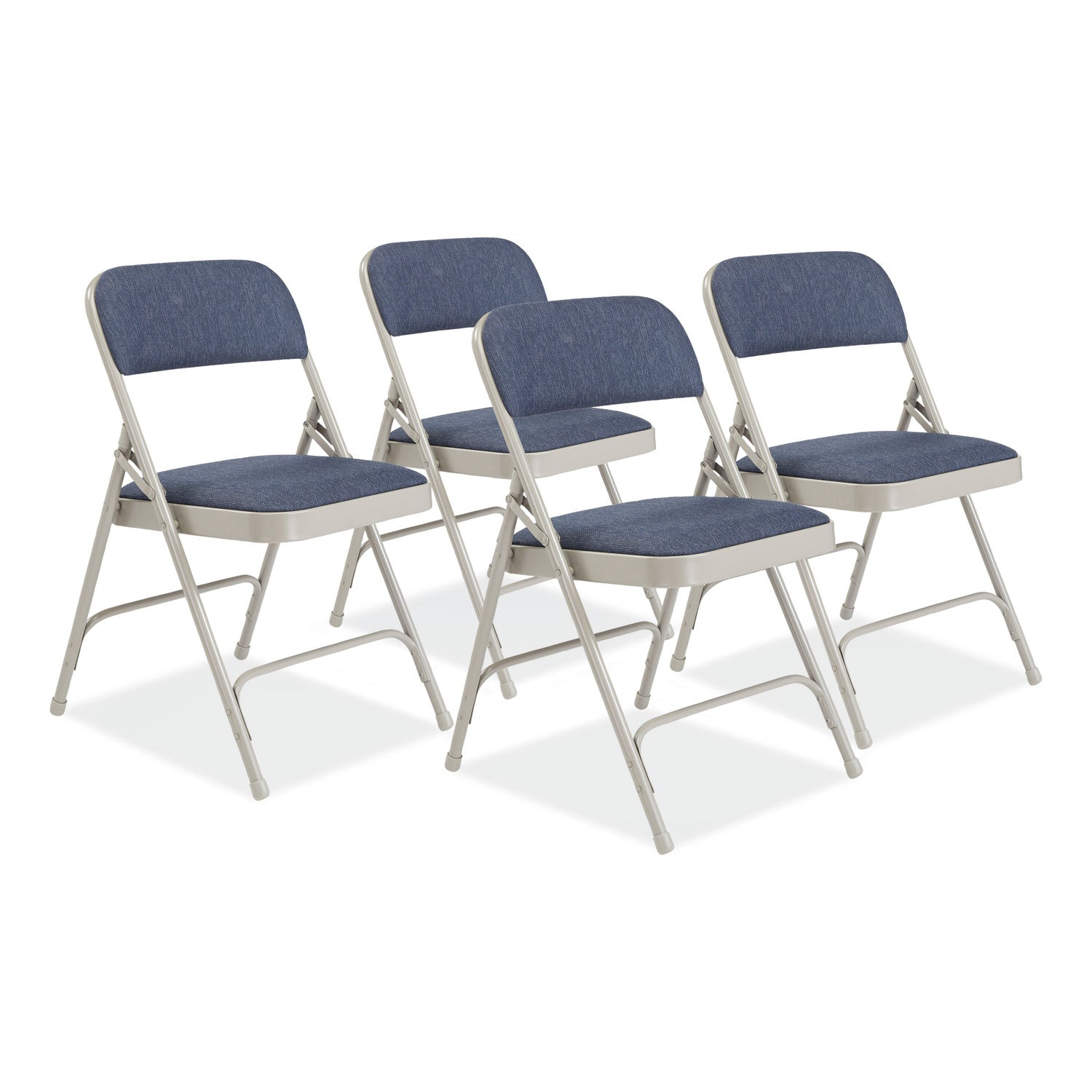 2200 Series Fabric Folding Chair | Blue/Gray, 4/Ctn