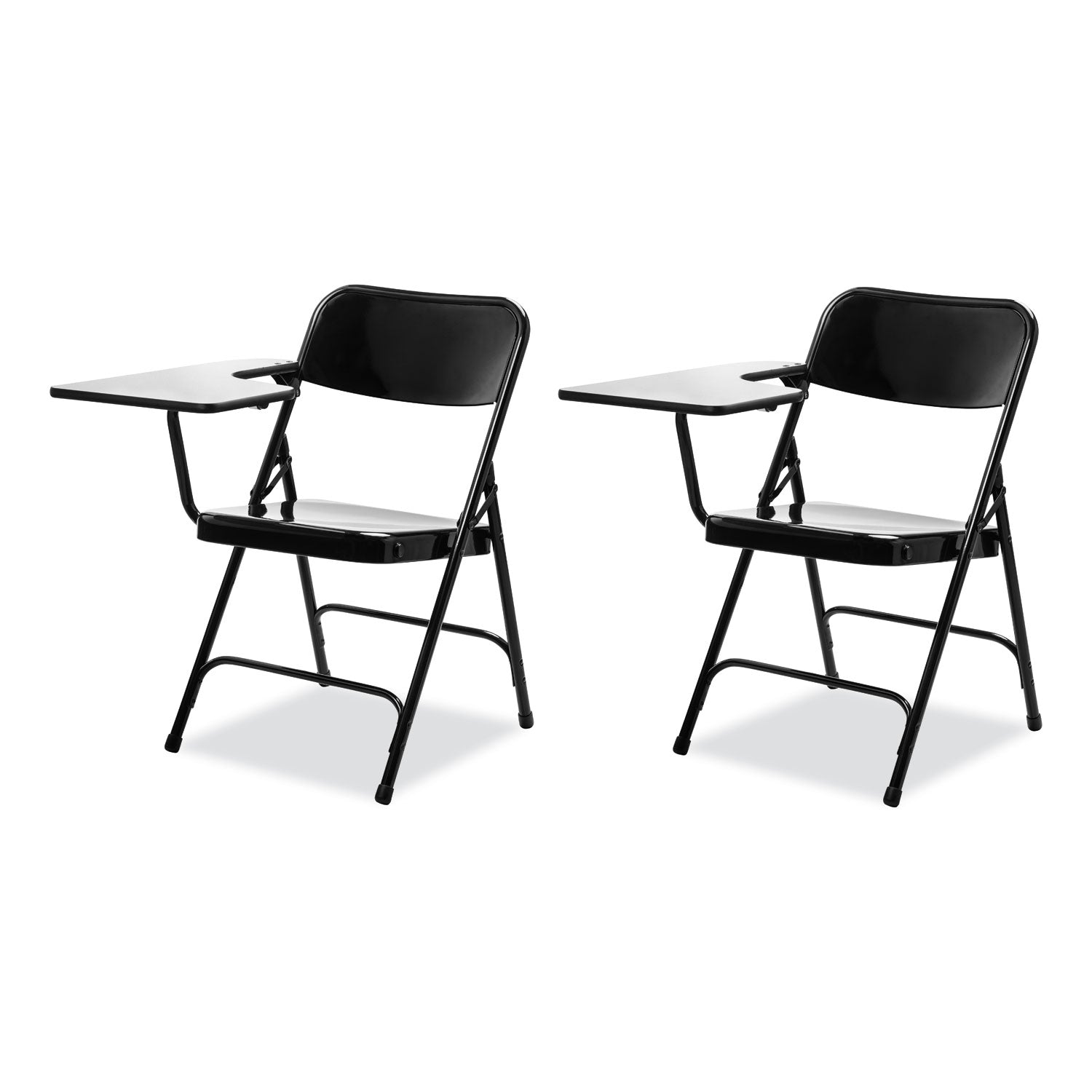 Right-Side Tablet-Arm Folding Chair | Black, 2/Ctn