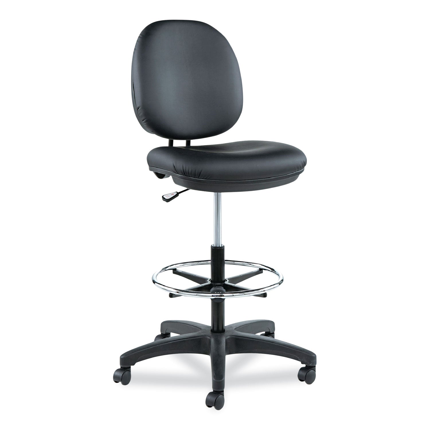 Interval Series Swivel Task Stool | Black Faux Lthr