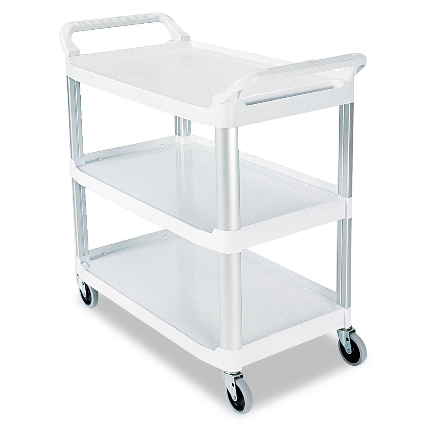 Xtra Utility Cart | Open Sides, 3-Shelf, Off-White