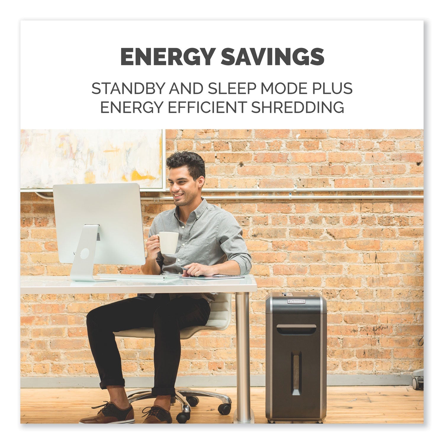 Fellowes® Powershred 99ci 100% Jam Proof Cross-Cut Shredder, 18 Manual Sheet Capacity