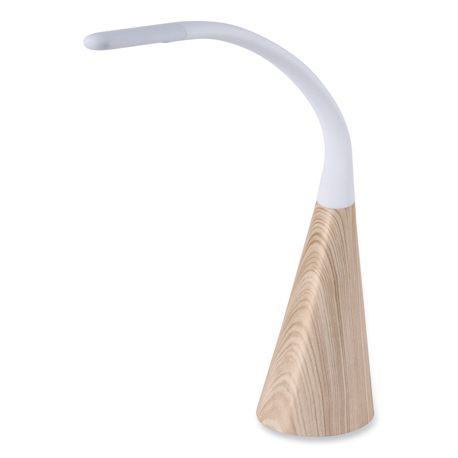 Bostitch® Office Flexible Wood Grain Desk Lamp, 20.47" High, Wood Grain
