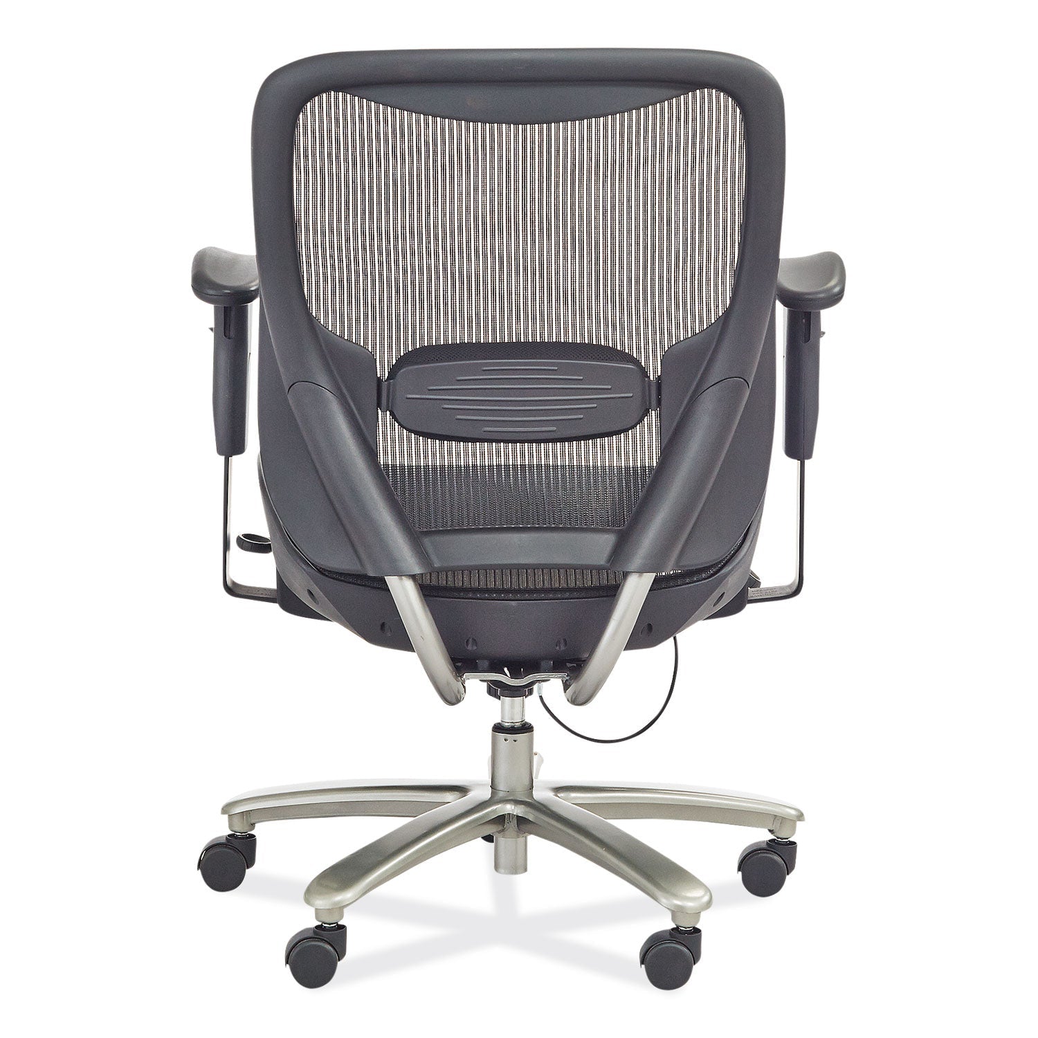 Safco® Lineage Big and Tall All-Mesh Task Chair, Supports Up to 400 lb, 19.5" to 23.25" Seat Height, Black Seat, Chrome Base - Bloom Skins