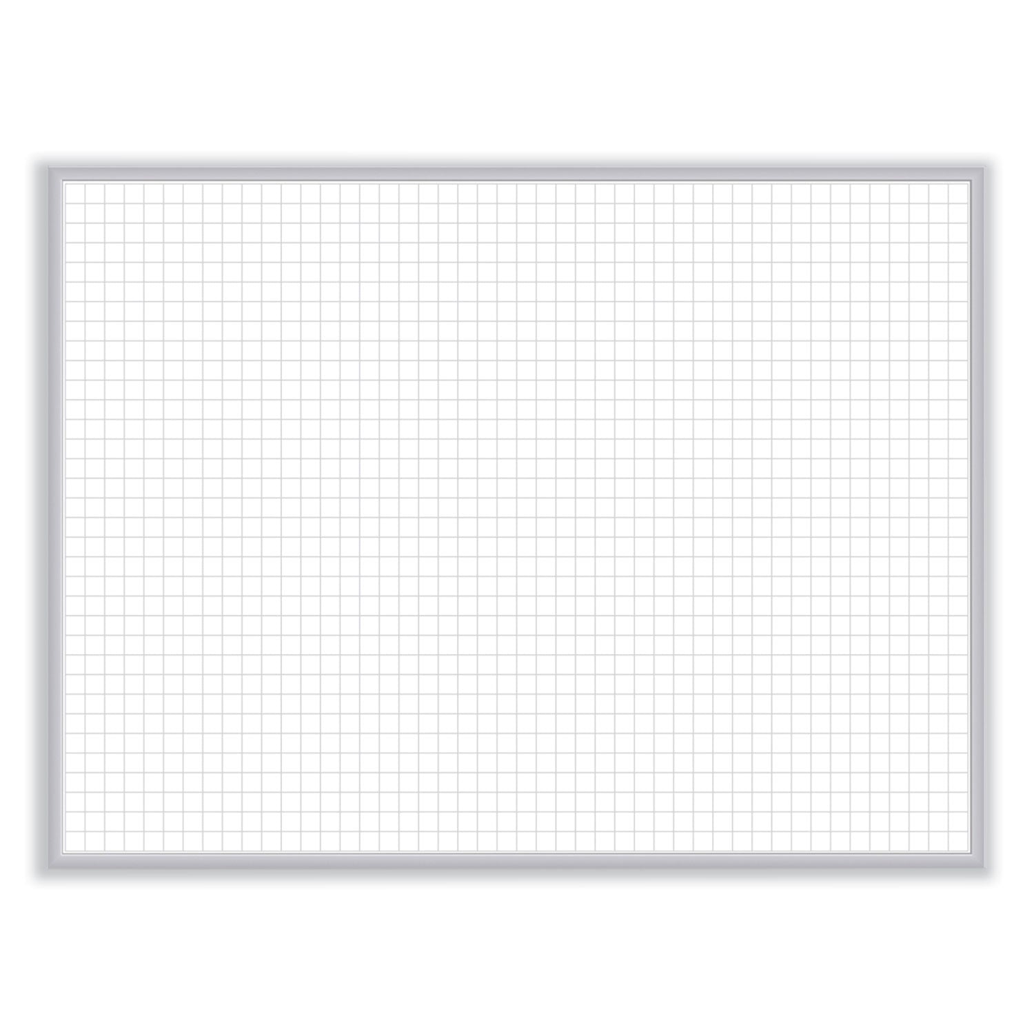 Ghent Non-Magnetic Whiteboard with Aluminum Frame, 120.63" x 48.63", White Surface, Satin Aluminum Frame