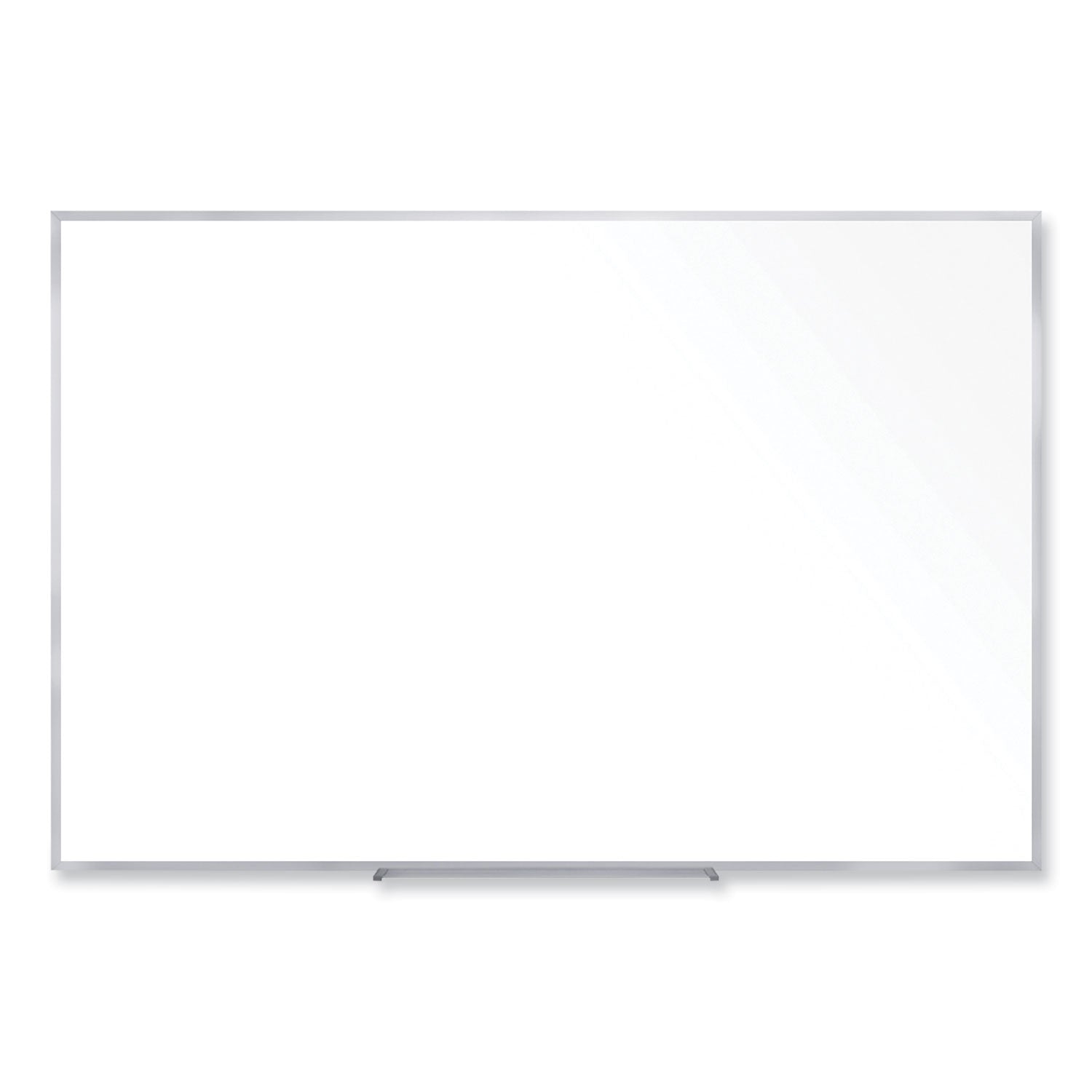 Ghent Non-Magnetic Whiteboard with Aluminum Frame, 72.63" x 48.47", White Surface, Satin Aluminum Frame