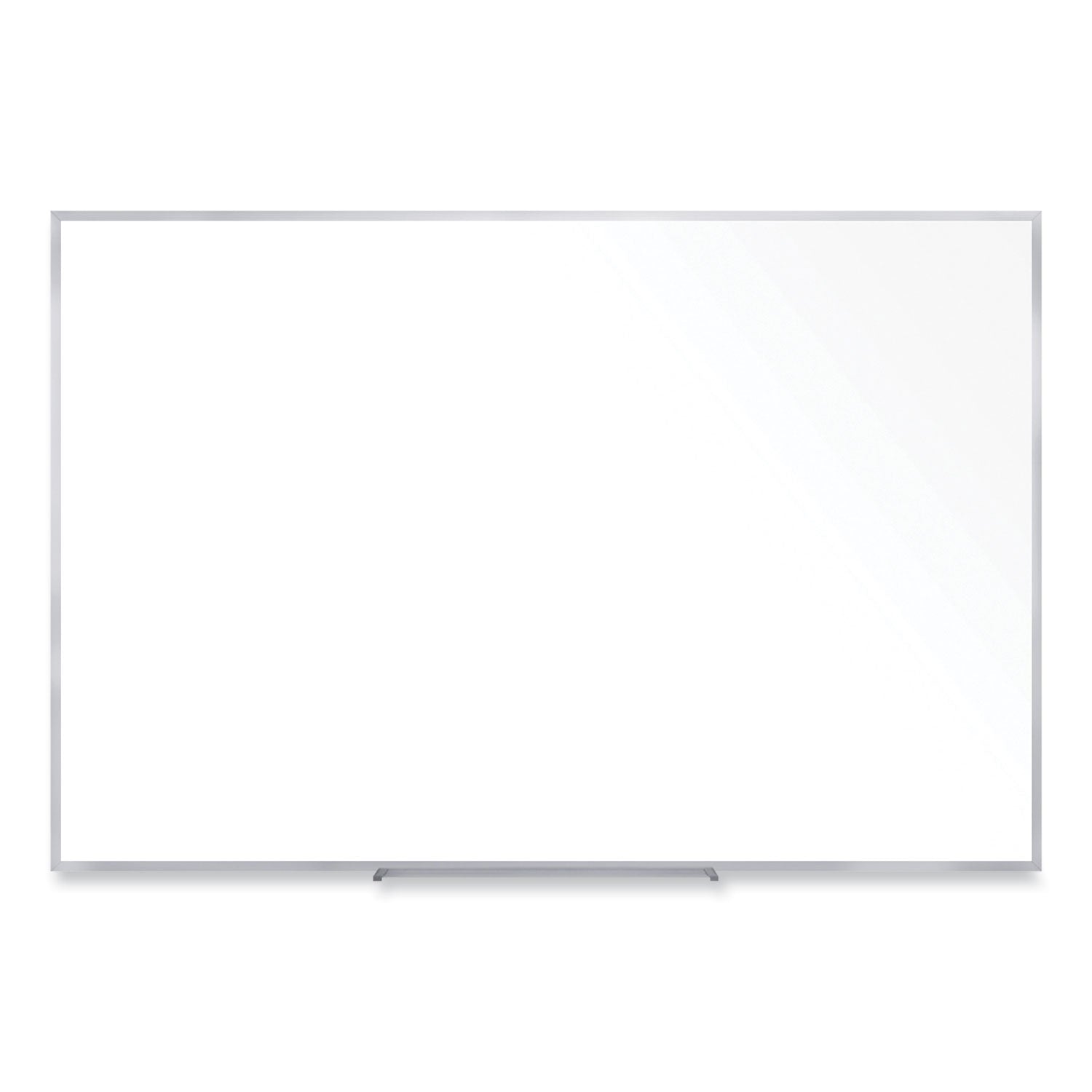 Ghent Non-Magnetic Whiteboard with Aluminum Frame, 96.63" x 48.47", White Surface, Satin Aluminum Frame