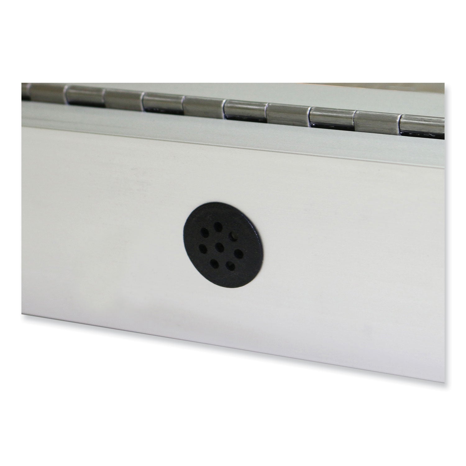 Ghent 1 Door Enclosed Vinyl Bulletin Board with Satin Frame, 24" x 36", Silver Surface, Satin Aluminum Frame - Bloom Skins