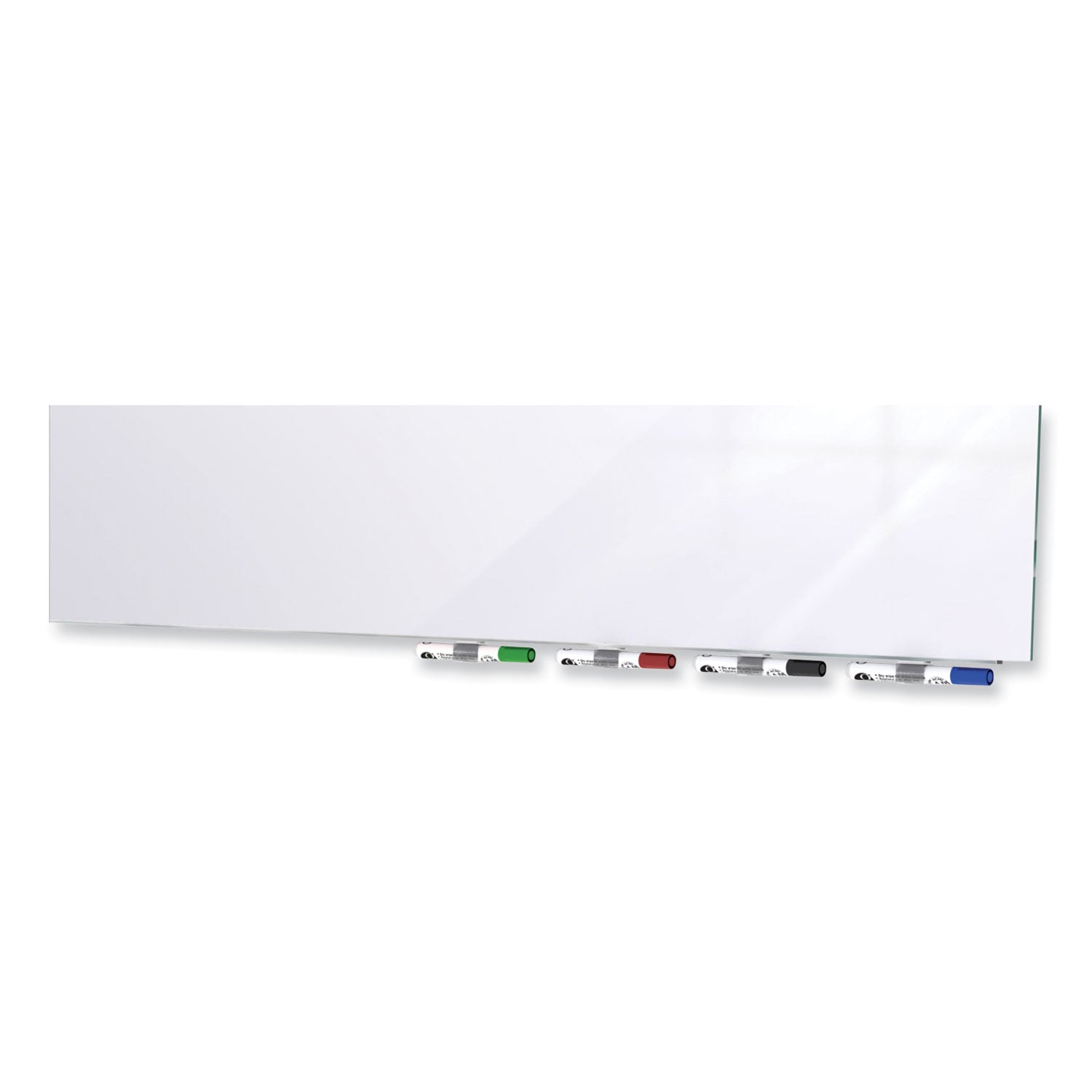 Ghent Aria Low-Profile Frameless Magnetic Glassboard, 60" x 36", White Surface