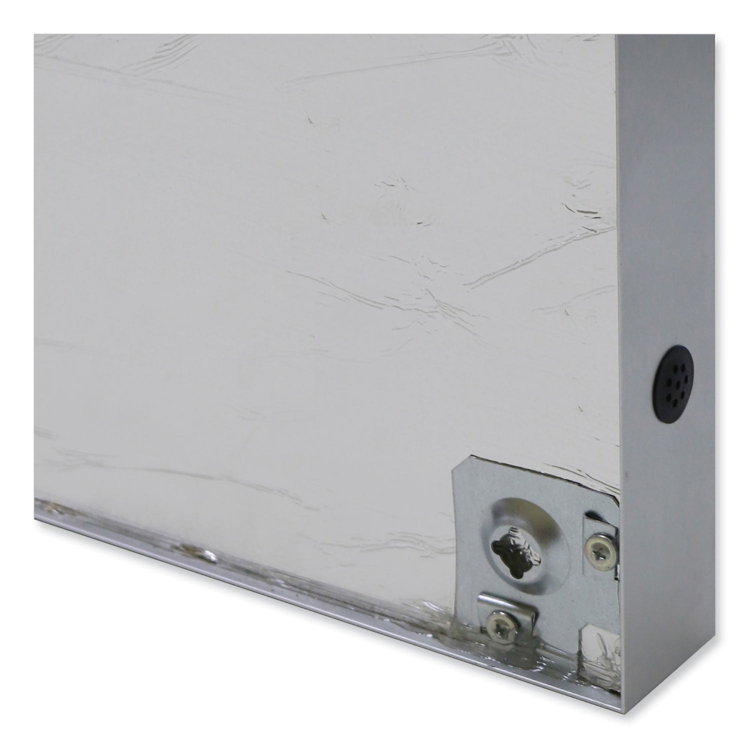 Ghent 1 Door Enclosed Vinyl Bulletin Board with Satin Frame, 24" x 36", Silver Surface, Satin Aluminum Frame - Bloom Skins